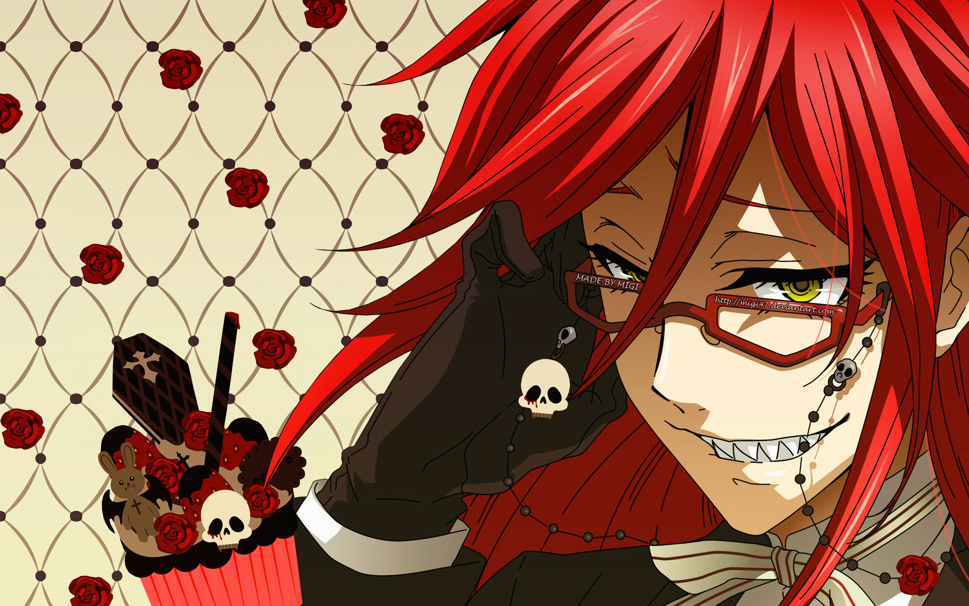 Grell Sutcliff: A fully trained Grim Reaper, also known as a Shinigami or Death God. 1920x1200 HD Wallpaper.