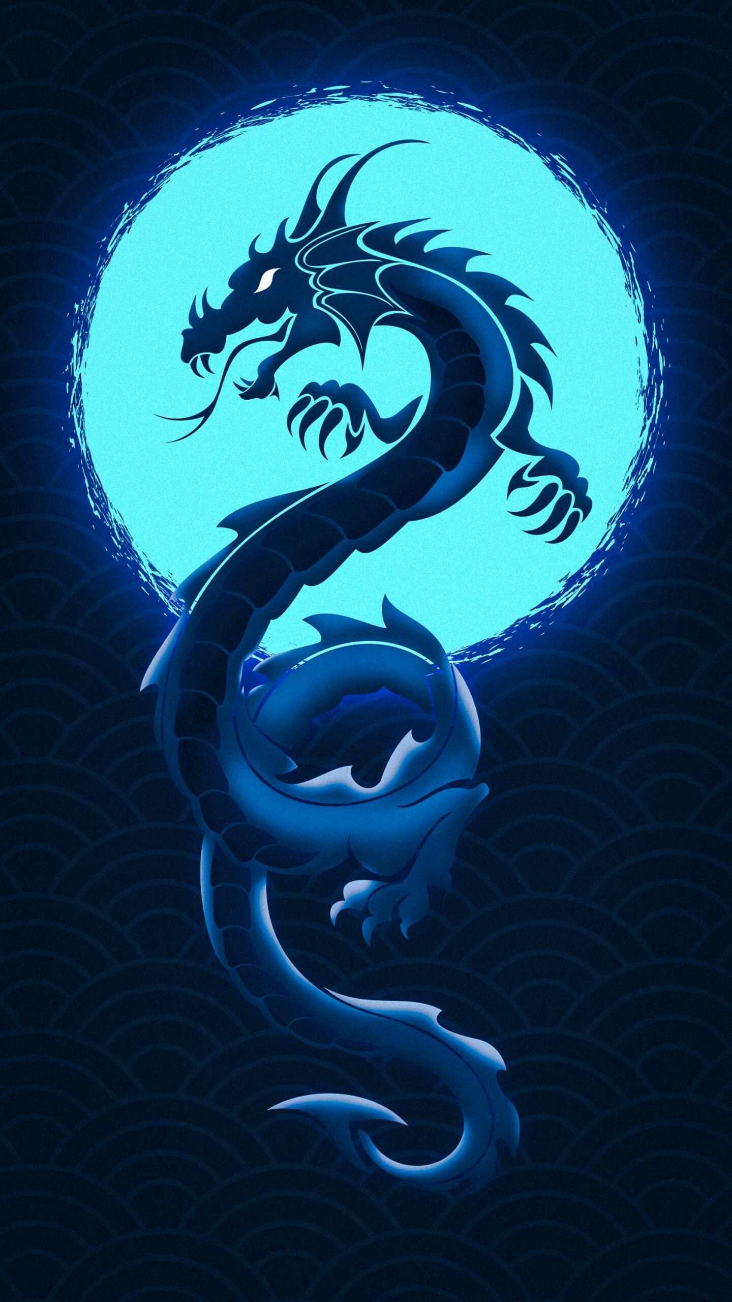 Dragon: A large serpent, Mythology. 1440x2560 HD Background.