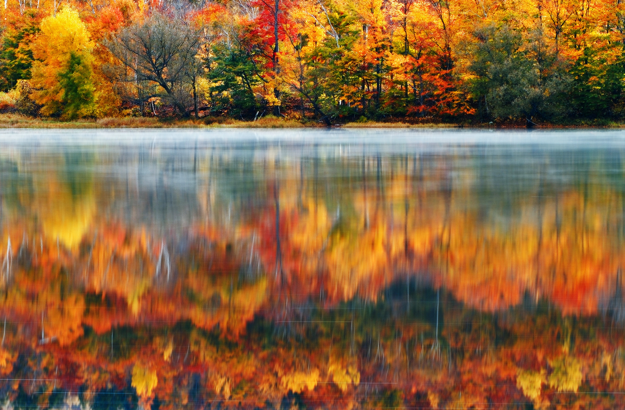 New England, Autumnal lake, Klaus Brandstaetter photography, HD wallpapers, 2050x1350 HD Desktop