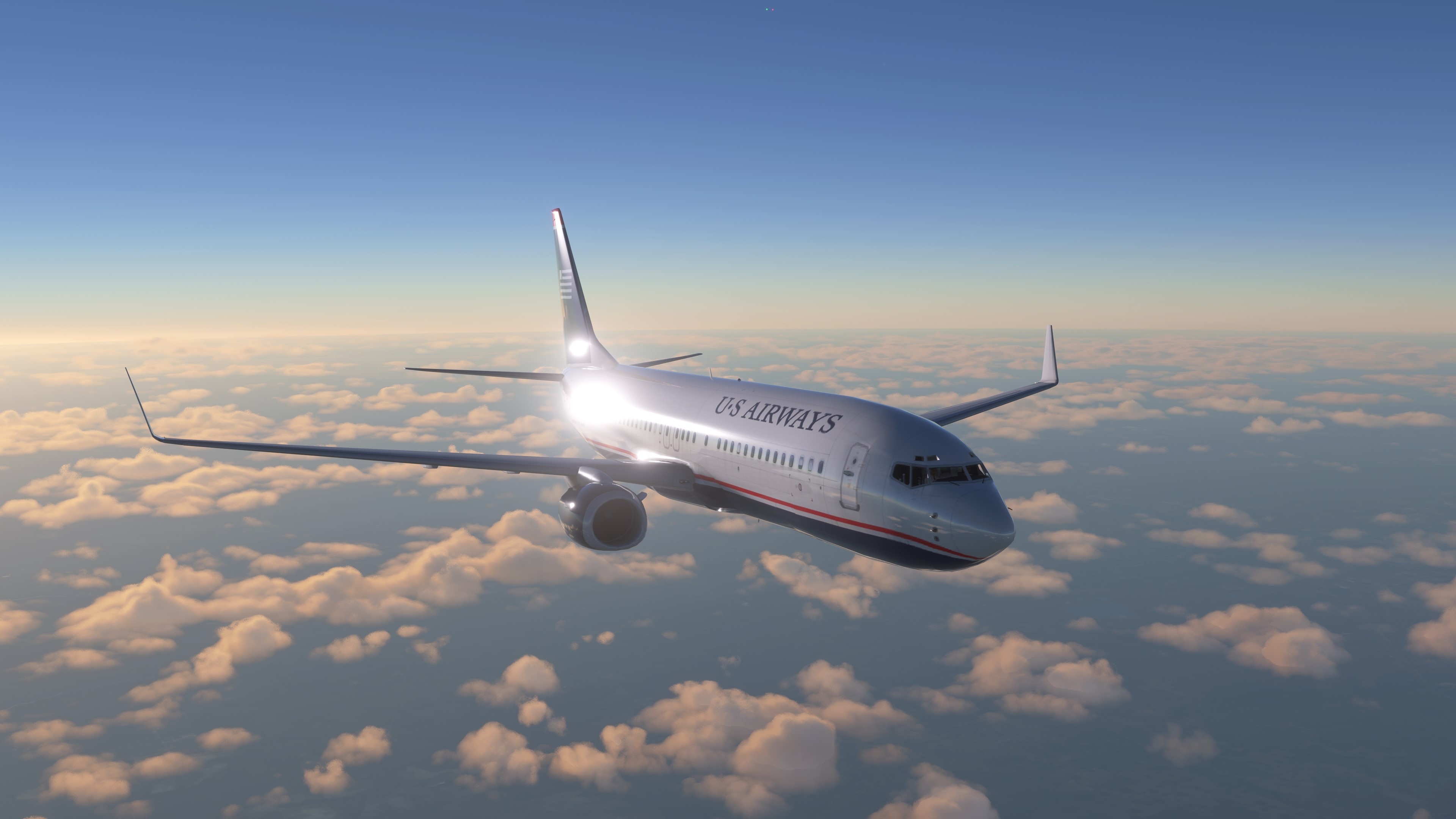 US Airways, FSX import showcase, Microsoft Flight Simulator forums, 3840x2160 4K Desktop