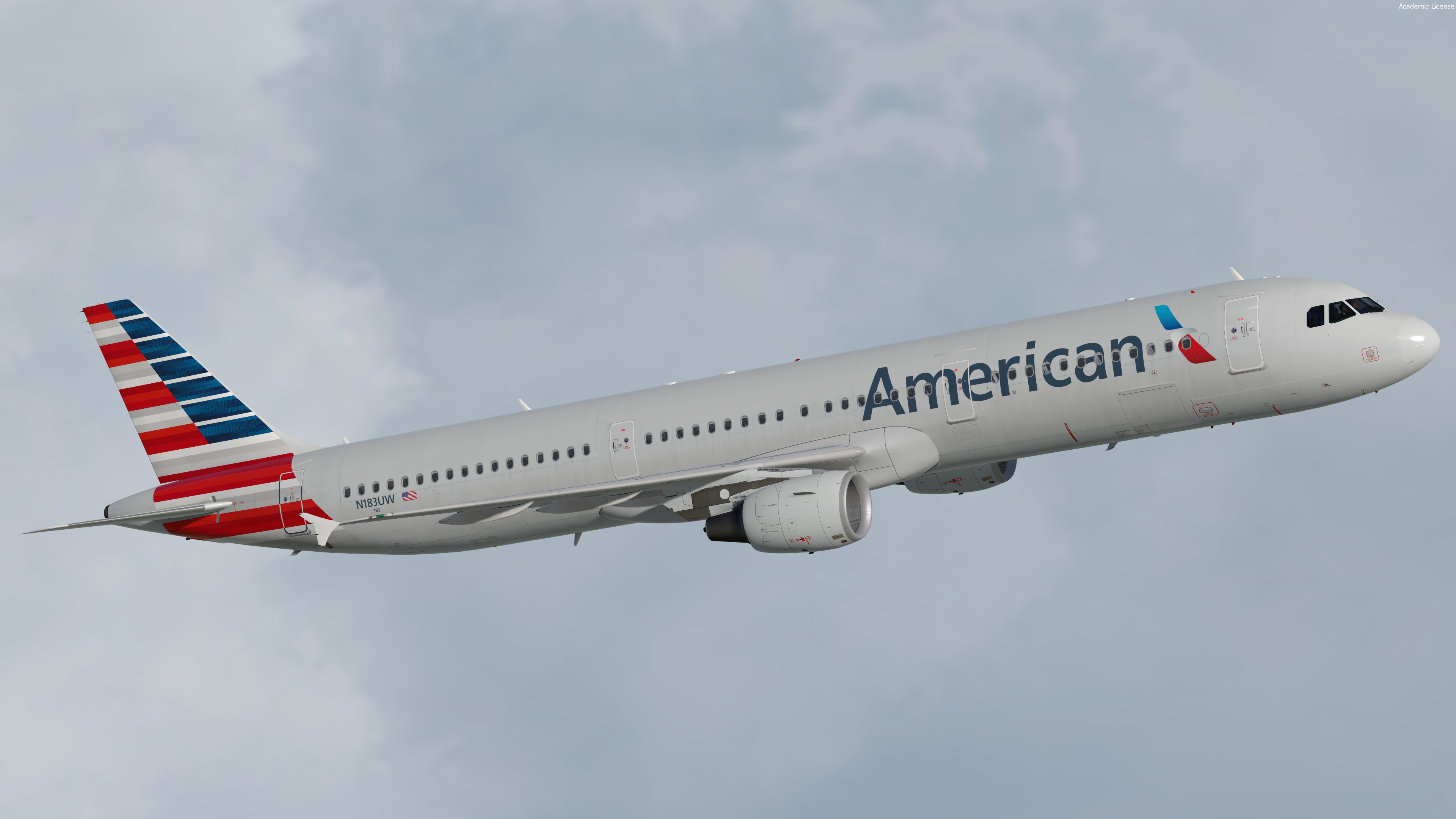 American Airlines A321CFM, User submitted liveries, Flight sim, Travels, 3840x2160 4K Desktop