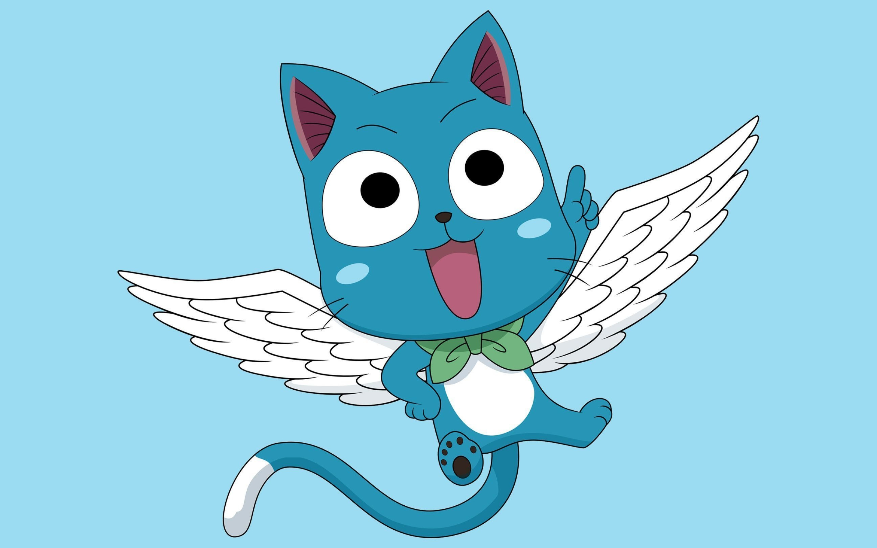Happy (Fairy Tail): An Exceed from Extalia, Cartoon. 2880x1800 HD Wallpaper.