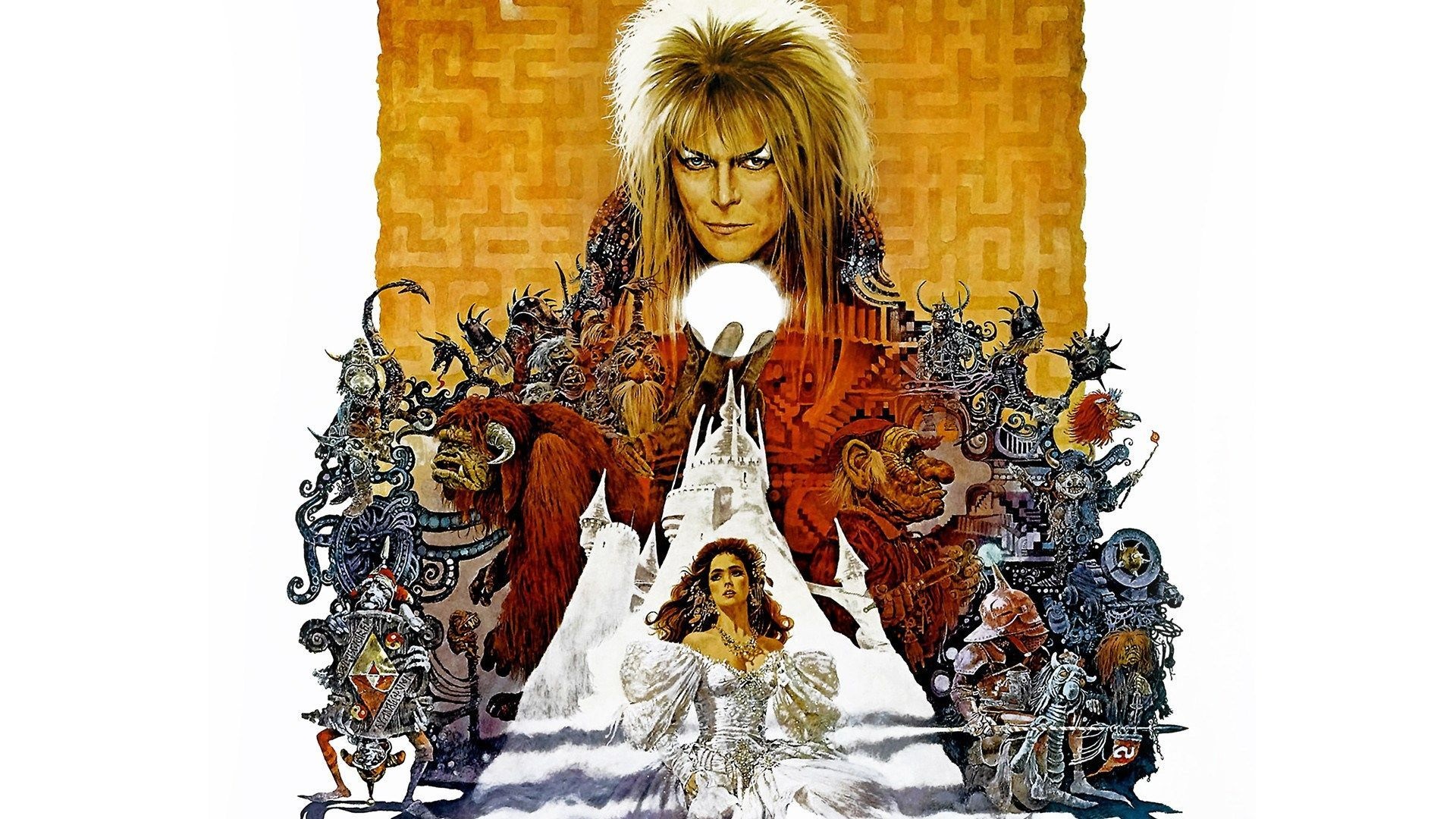 David Bowie: Portrayed Jareth in a 1986 musical fantasy film, Labyrinth. 1920x1080 Full HD Wallpaper.