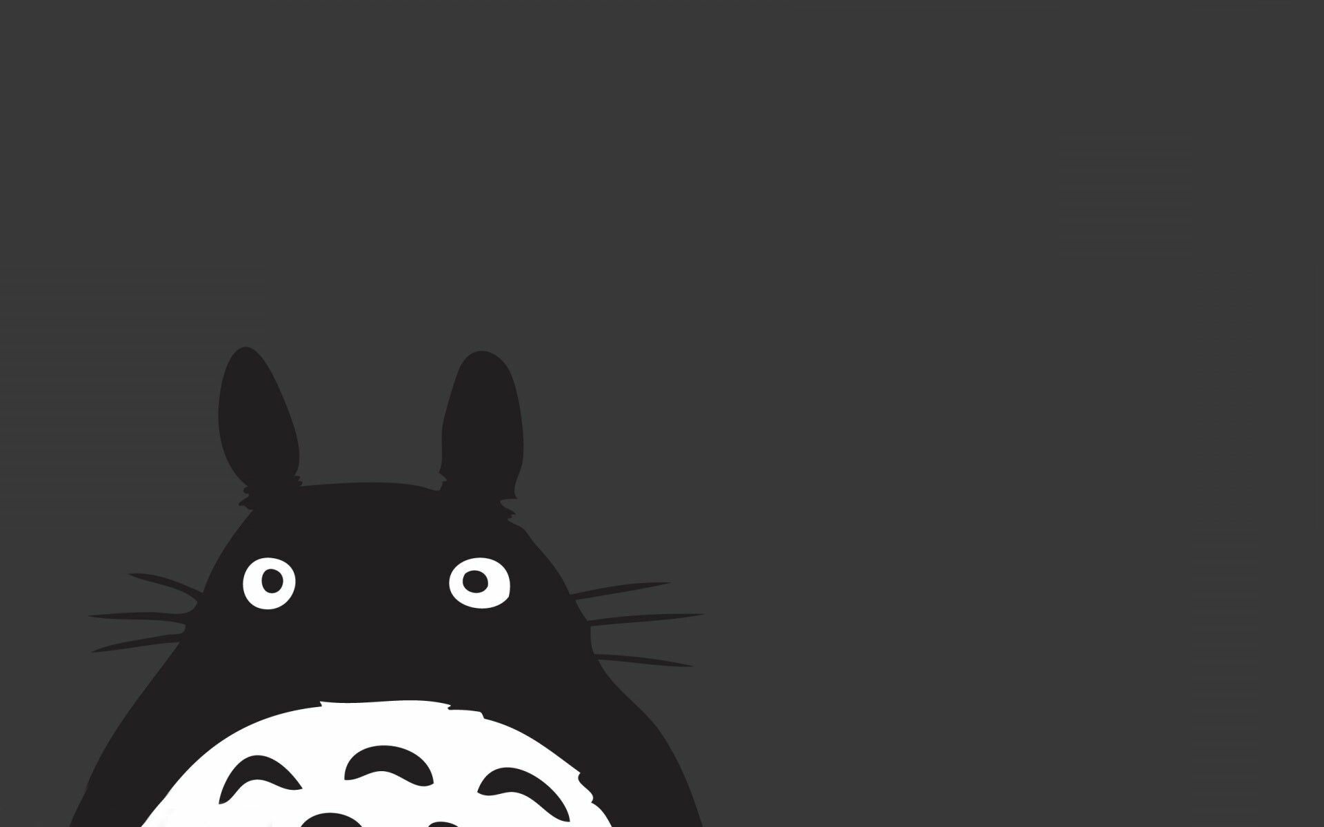 My Neighbor Totoro: The main character, A forest spirit, Black and white. 1920x1200 HD Wallpaper.