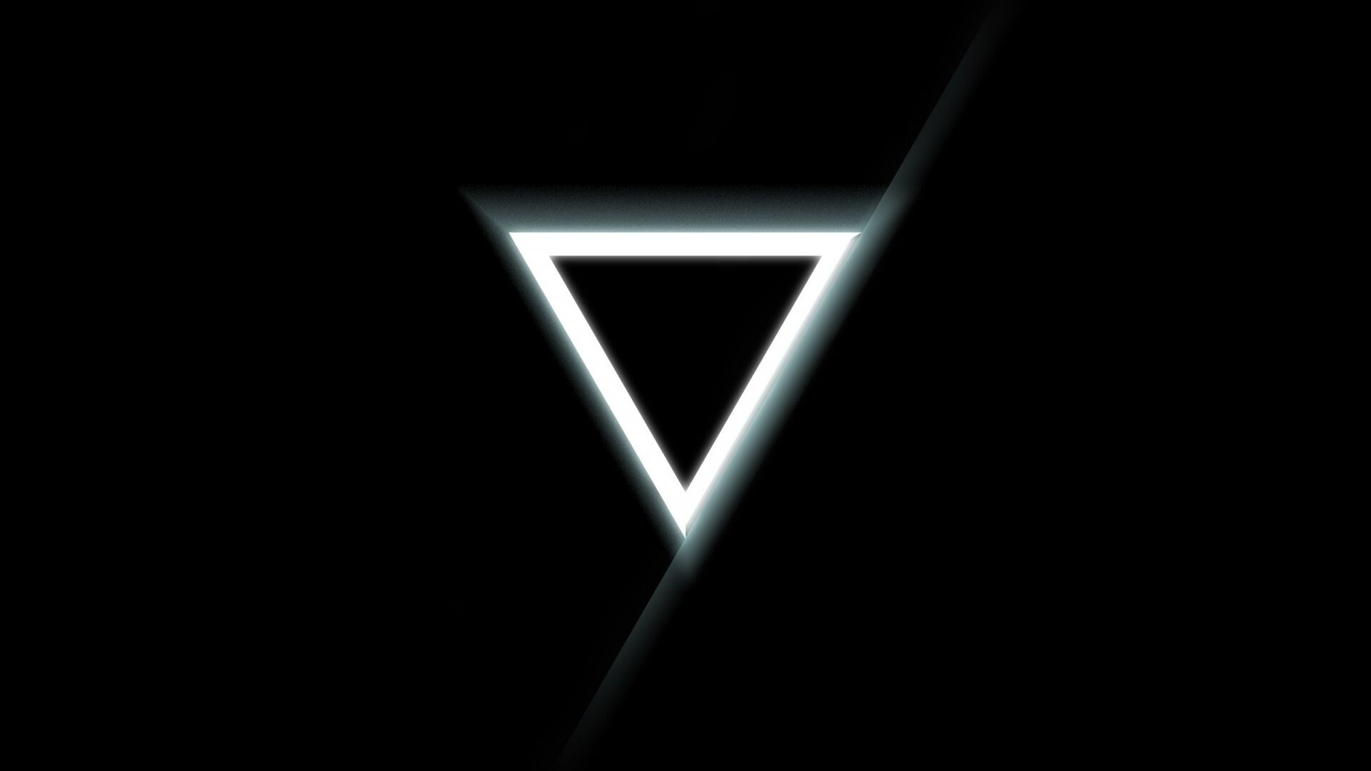 Triangle: Black and white, Two-dimensional space, Complete angle. 1920x1080 Full HD Background.