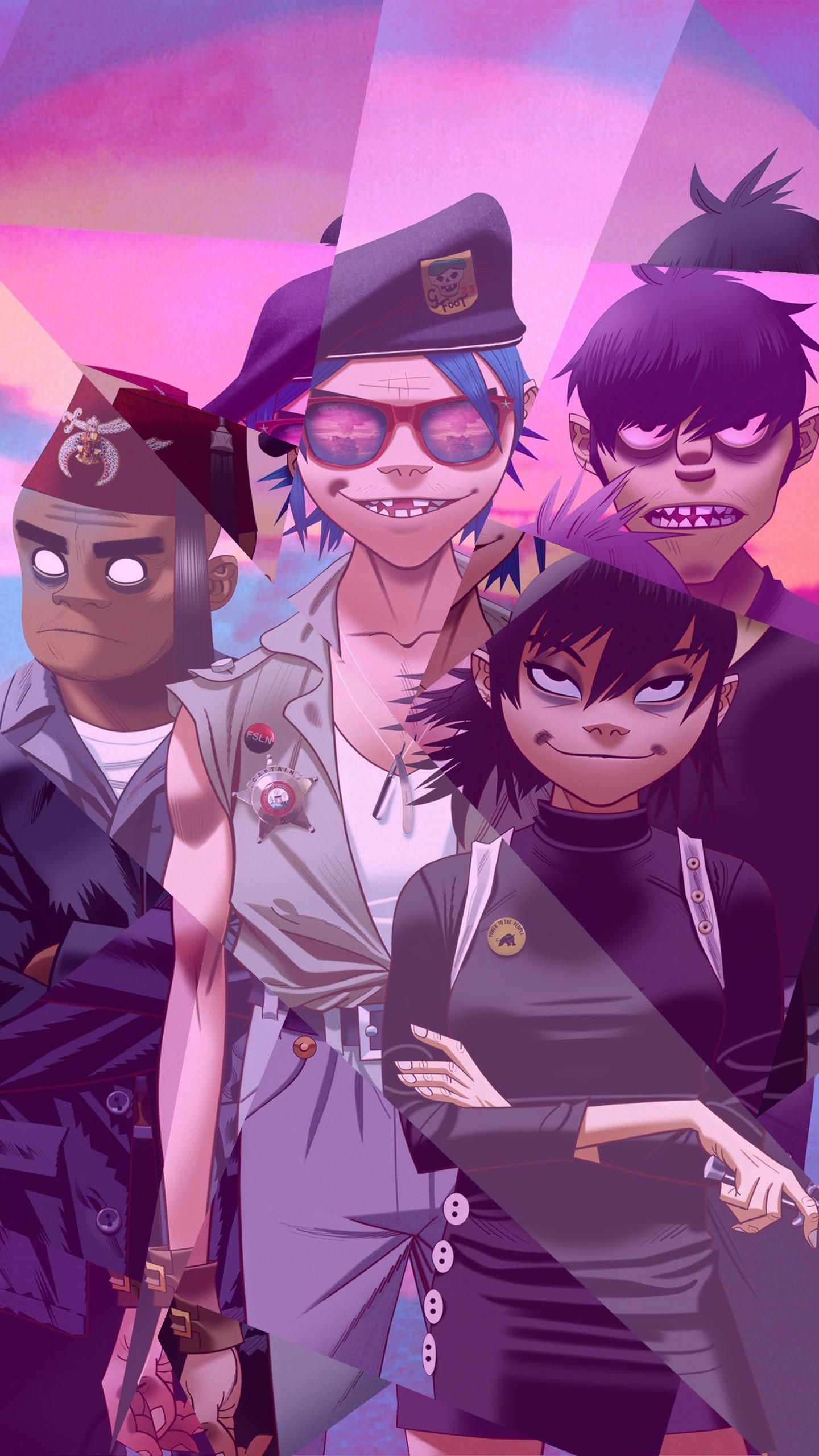 Noodle (Gorillaz): The award-winning virtual group, Two decades of the animated electronic career. 1440x2560 HD Wallpaper.