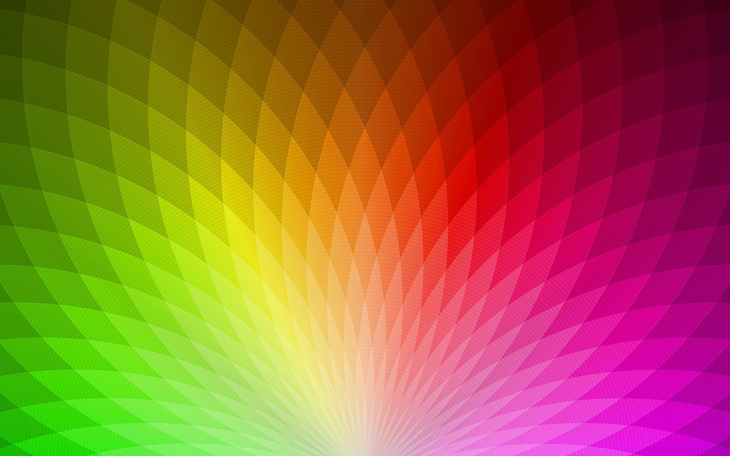 Rainbow Colors: Geometric gradient, Polygonal art, Quadrilaterals. 2560x1600 HD Wallpaper.