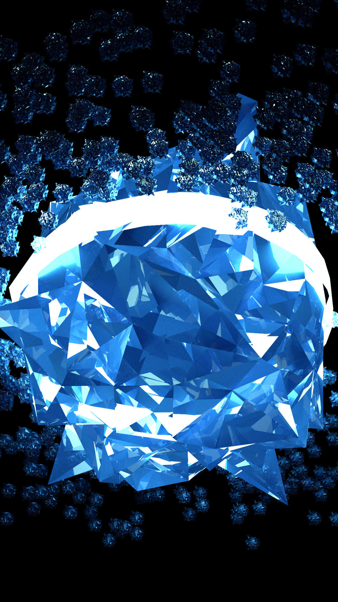 Crystal, Blue crystal wallpapers, PSD files, Vector EPS, 1080x1920 Full HD Handy