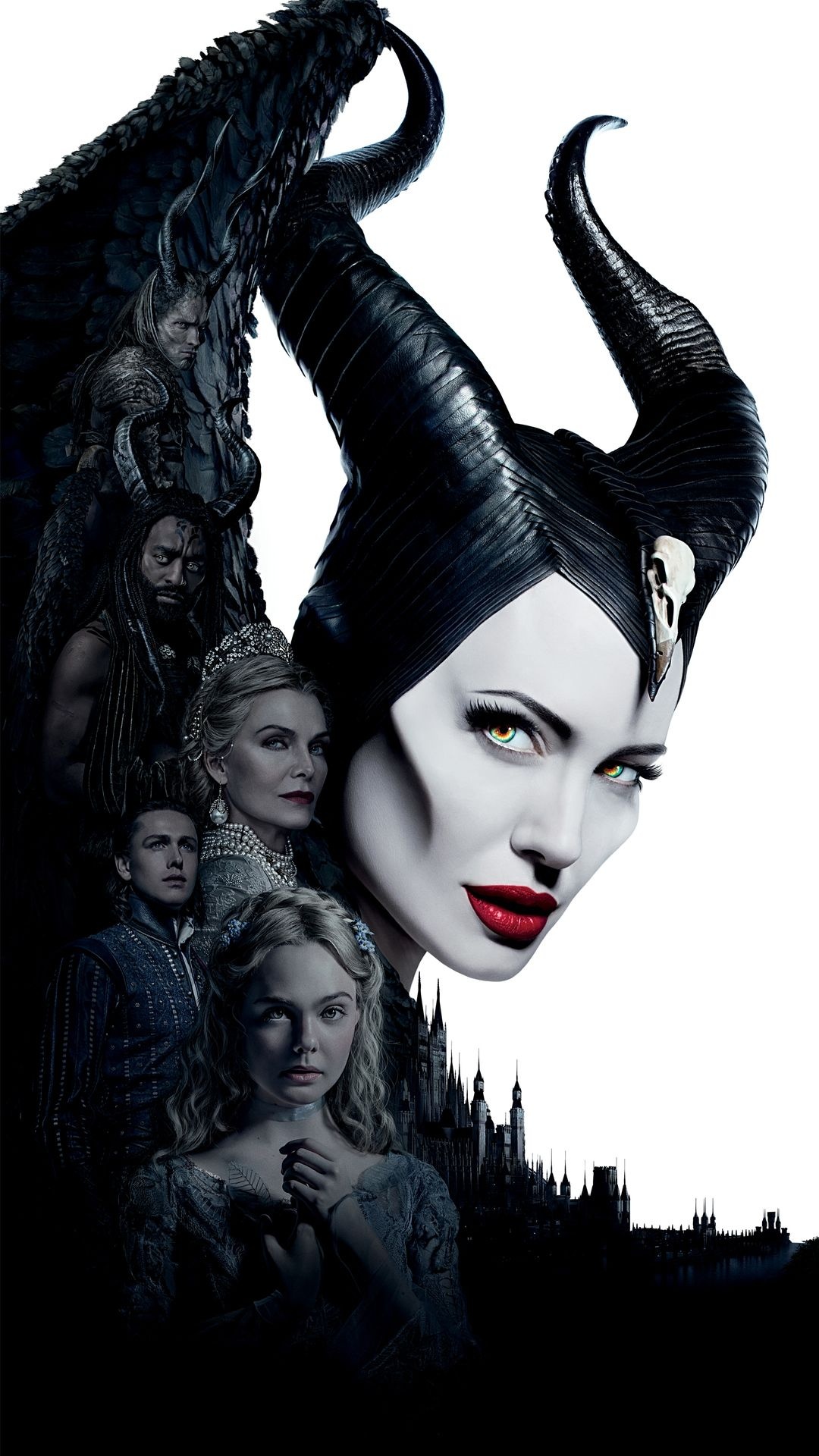 Mistress of Evil, Female Villain, Movie Character Posters, Stylish Attire, 1080x1920 Full HD Phone