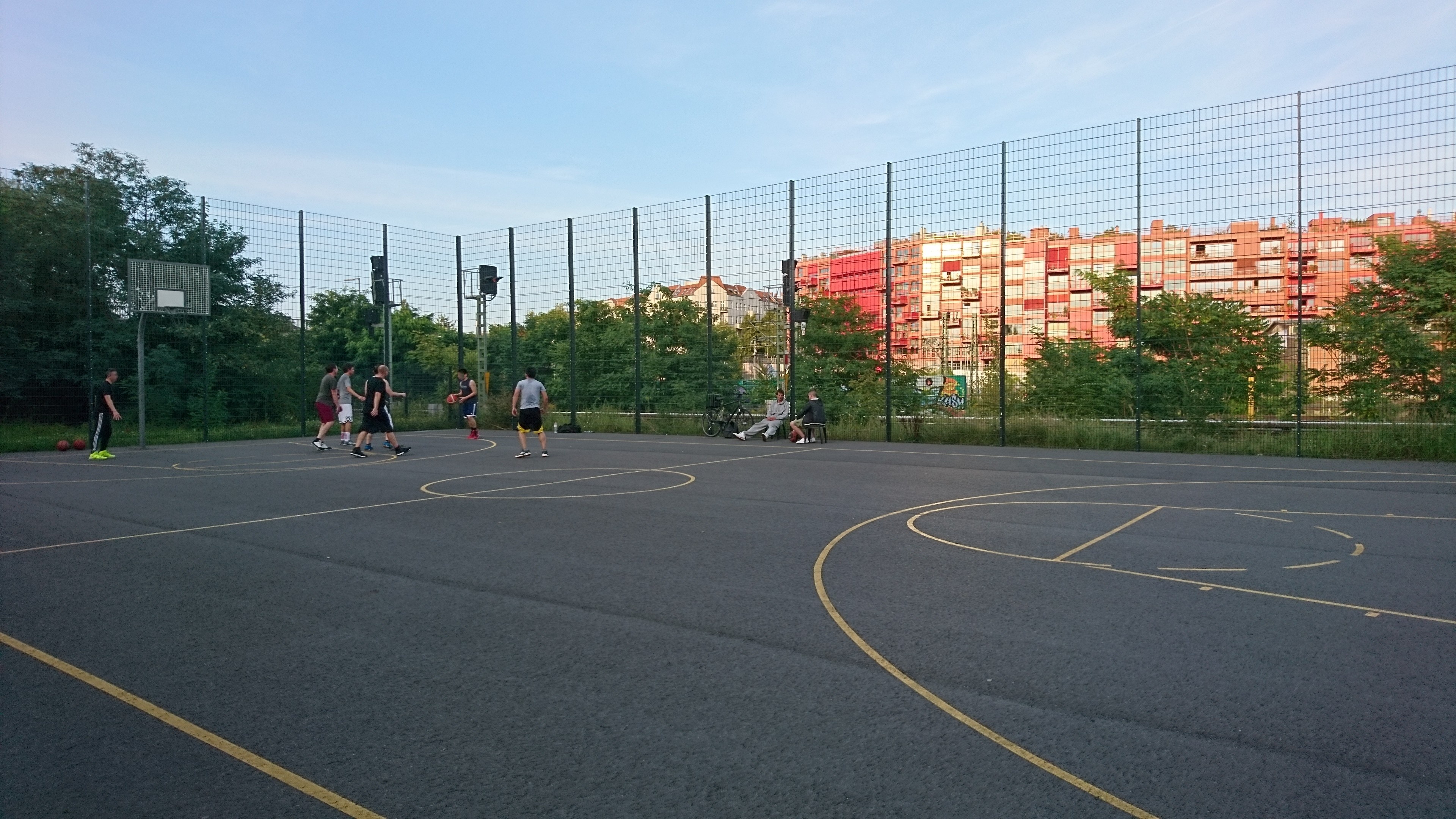 Streetball: 3x3 variation of basketball, Berlin Basketball Court. 3840x2160 4K Wallpaper.