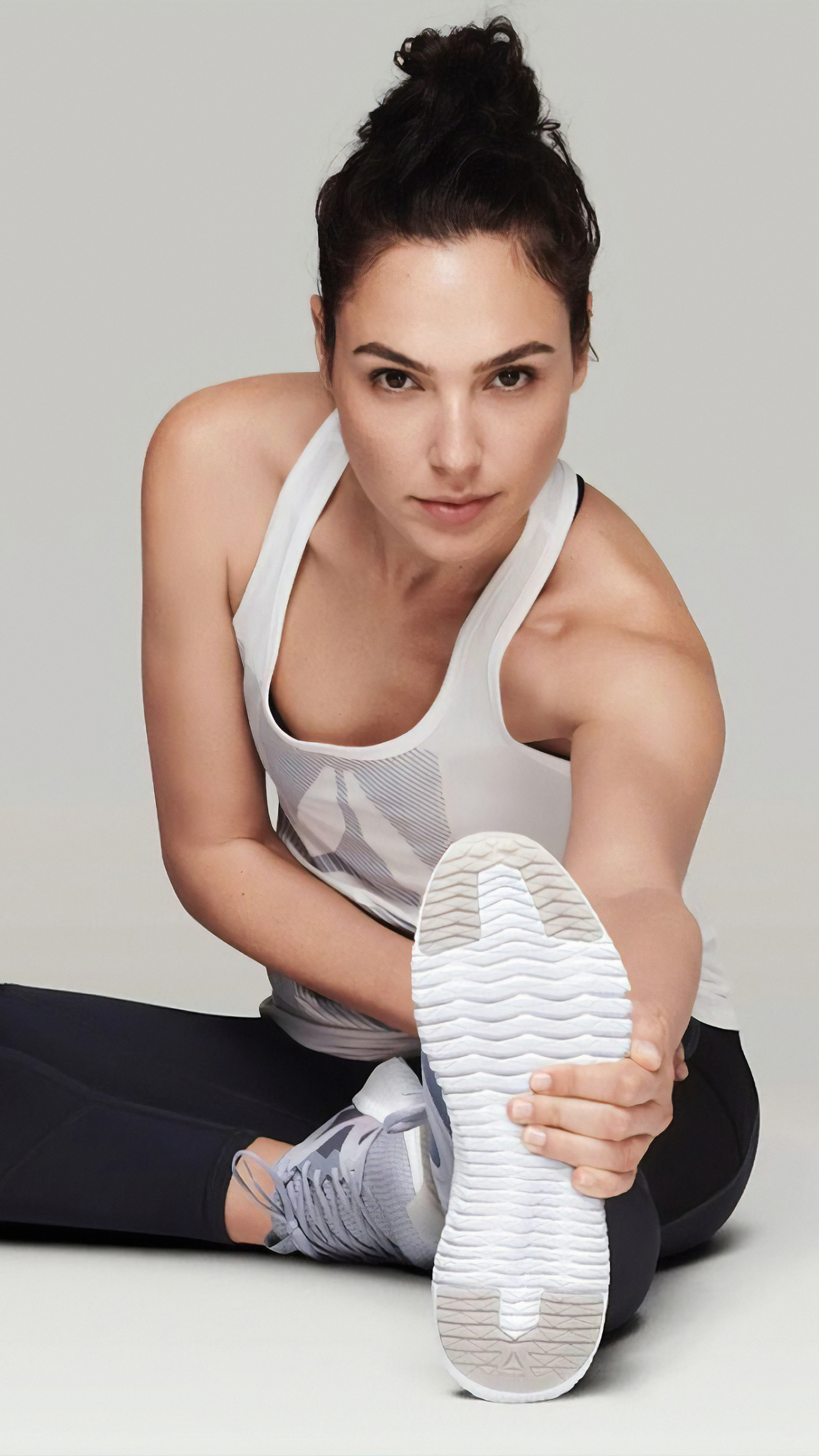 Reebok: Gal Gadot teamed up with the sneaker and activewear brand, Collaboration. 2160x3840 4K Background.
