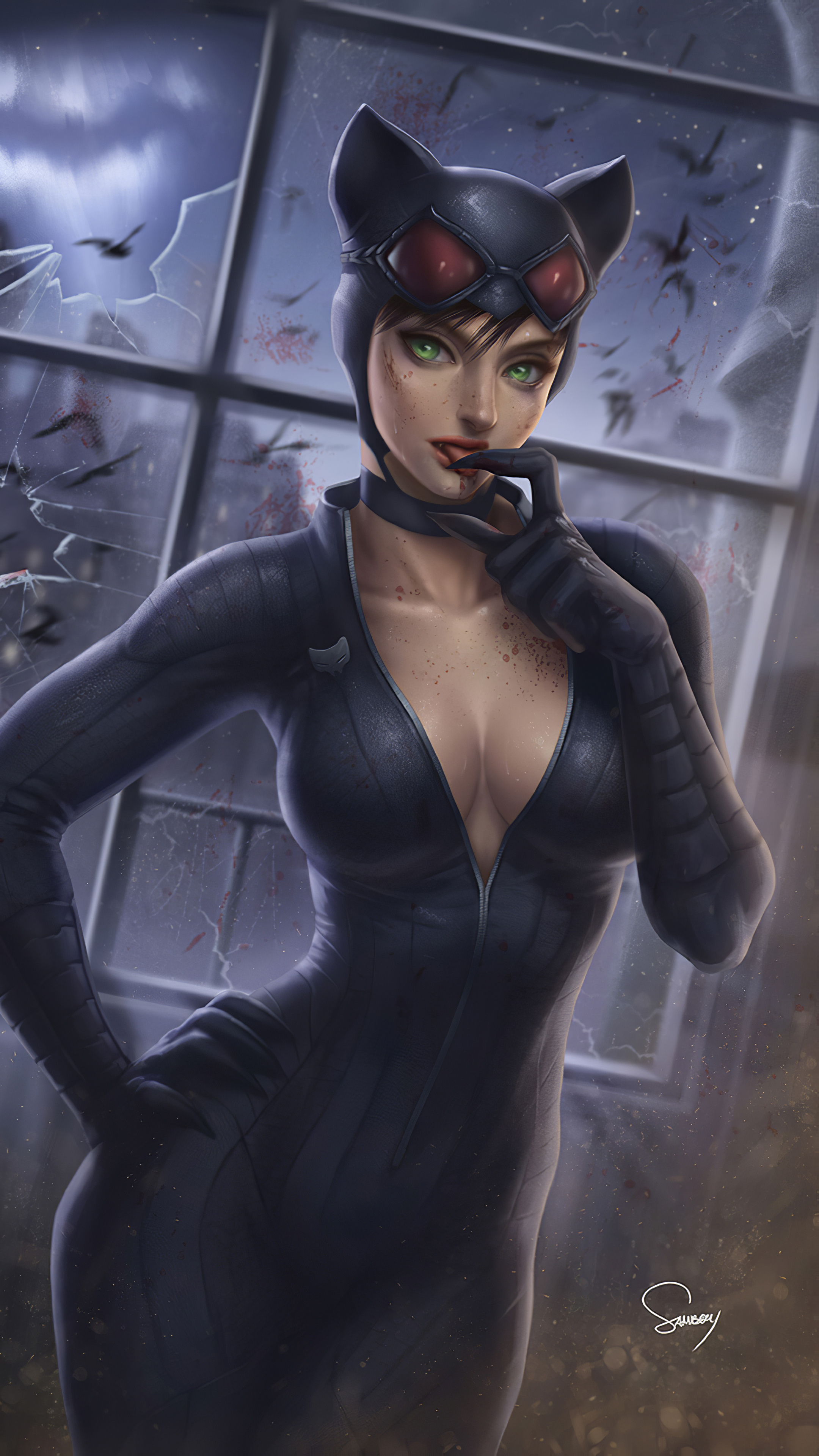 Catwoman: Featured in many media adaptations related to Batman, DC Comics. 2160x3840 4K Wallpaper.