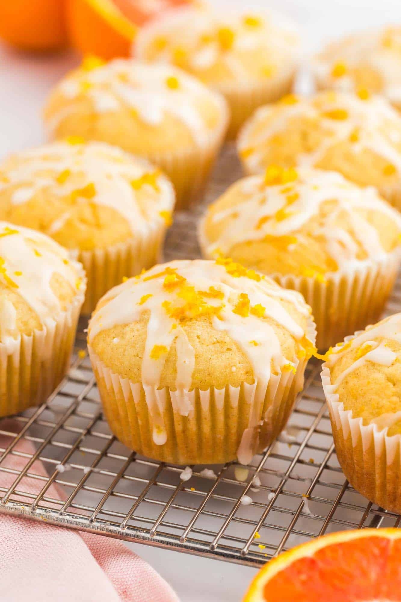Muffin: Orange Cupcakes With Zesty Orange Glaze, Cake decorating. 1340x2000 HD Background.