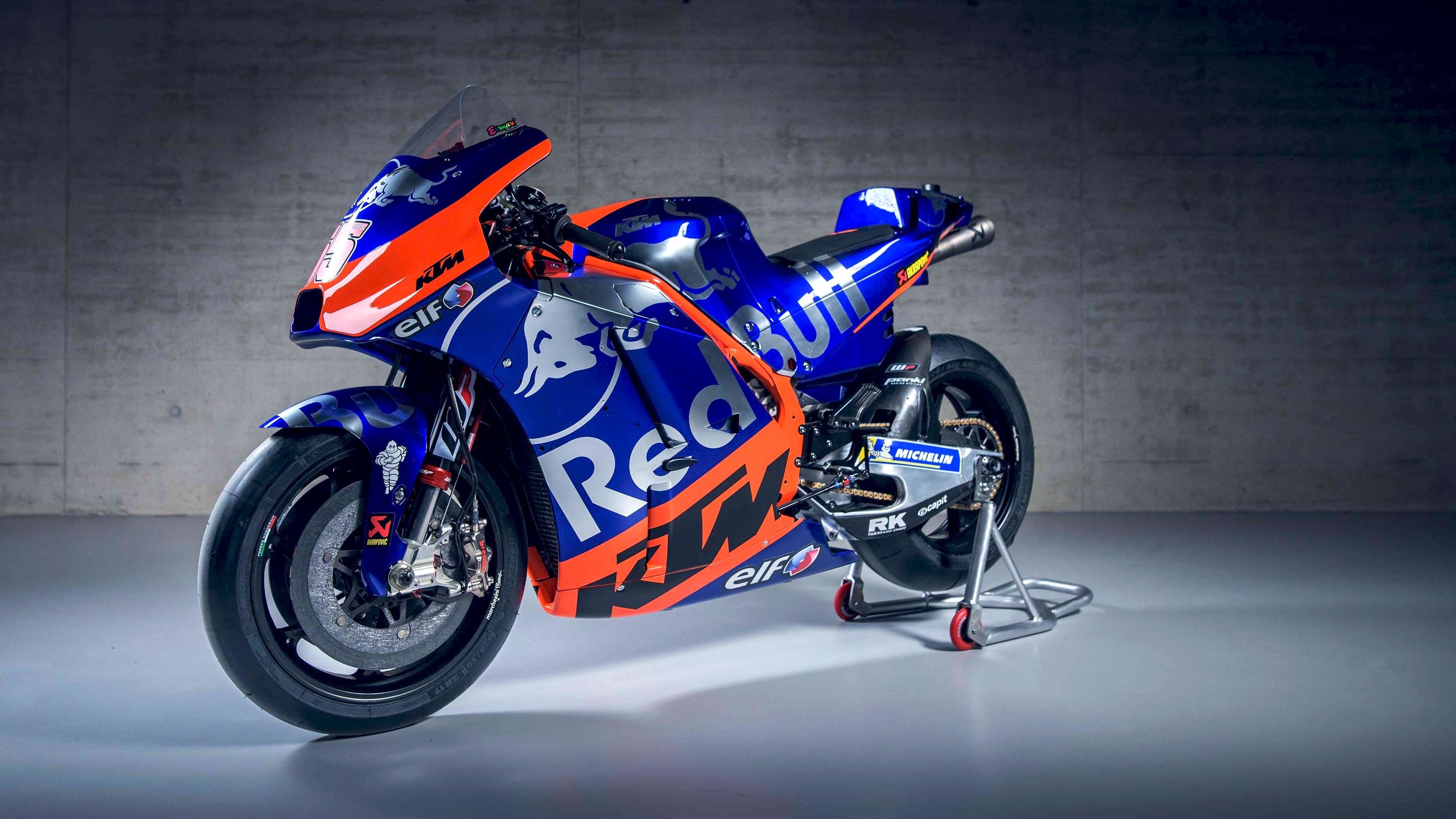 Sports Bike, KTM 2019 blue motogp, Superbike wallpapers, Unleash the power, 3840x2160 4K Desktop