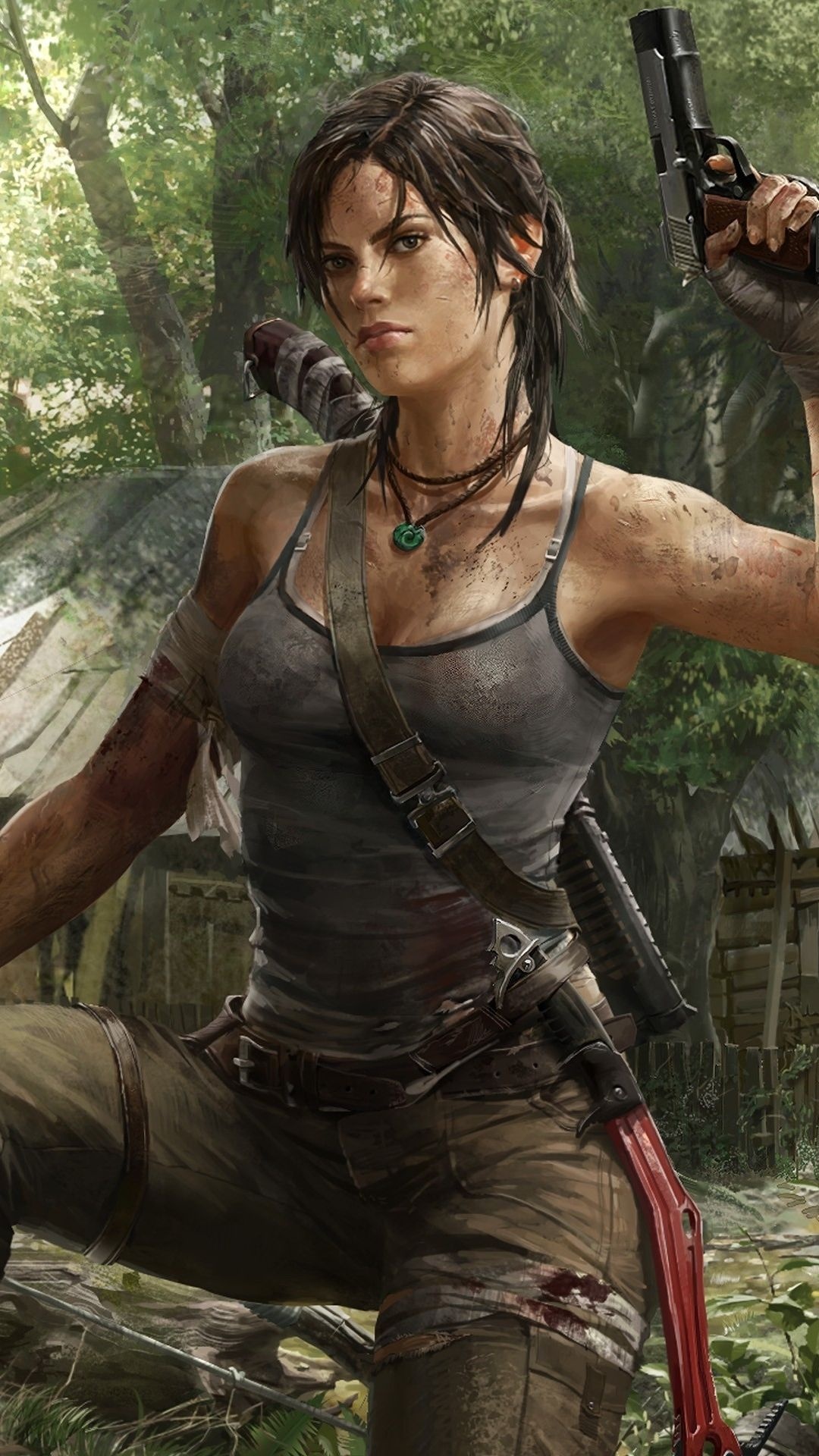 Tomb Raider phone wallpapers, Lara Croft, Game art, 1080x1920 Full HD Handy