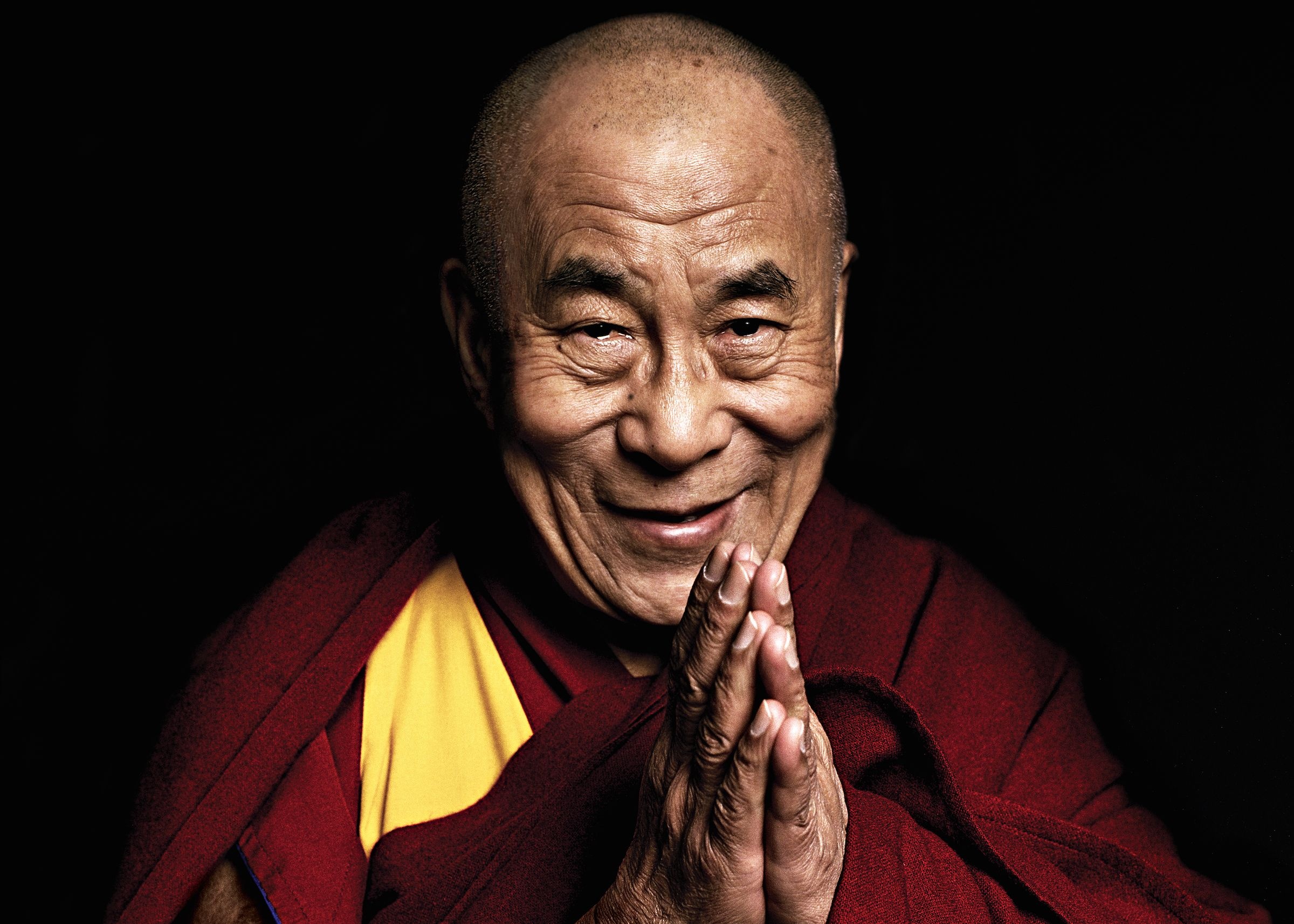 Dalai Lama: An important figure of the Geluk tradition, Represents Buddhist values and traditions. 2400x1720 HD Background.