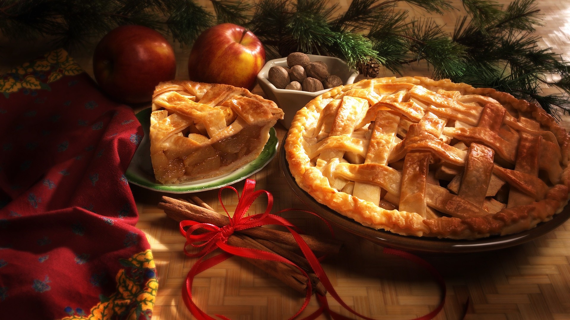 Pie: Popular in British cuisine and often feature a savory meat filling. 1920x1080 Full HD Background.