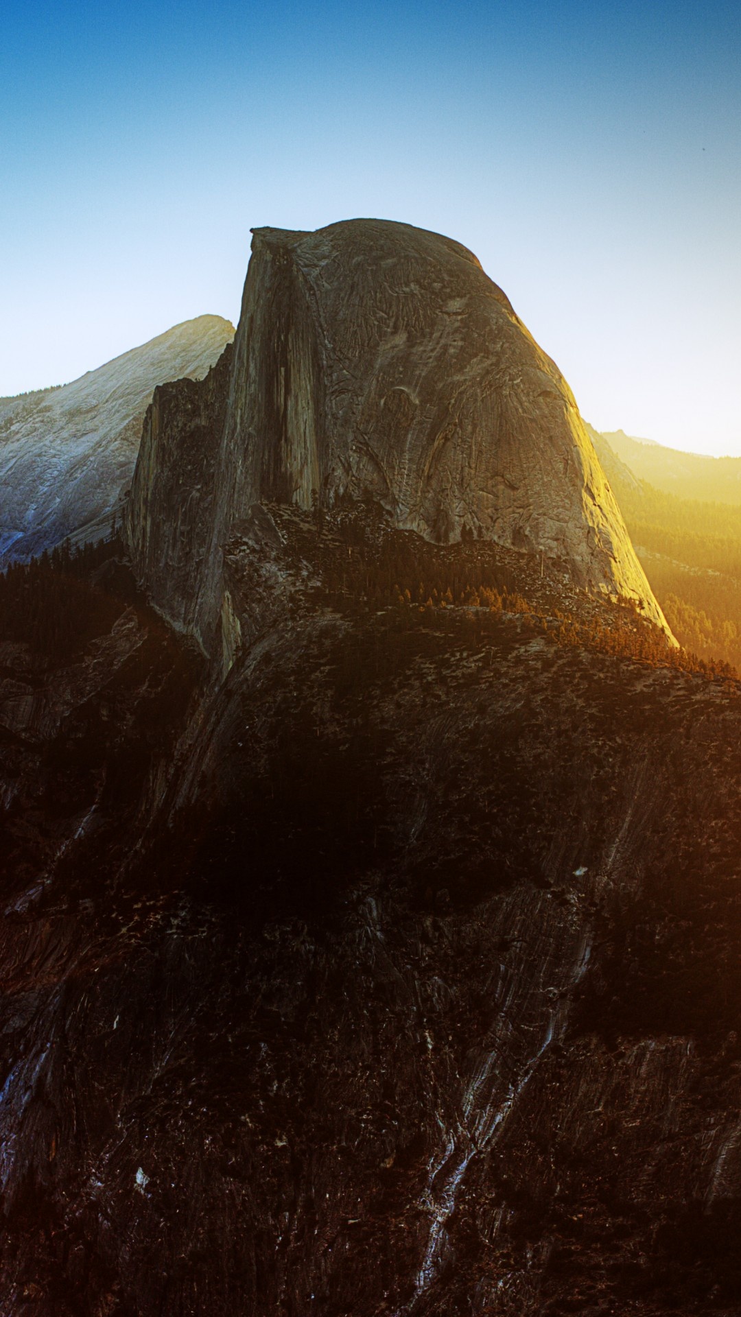 Yosemite National Park, Half Dome, Sunrise mountain, Nature, 1080x1920 Full HD Phone