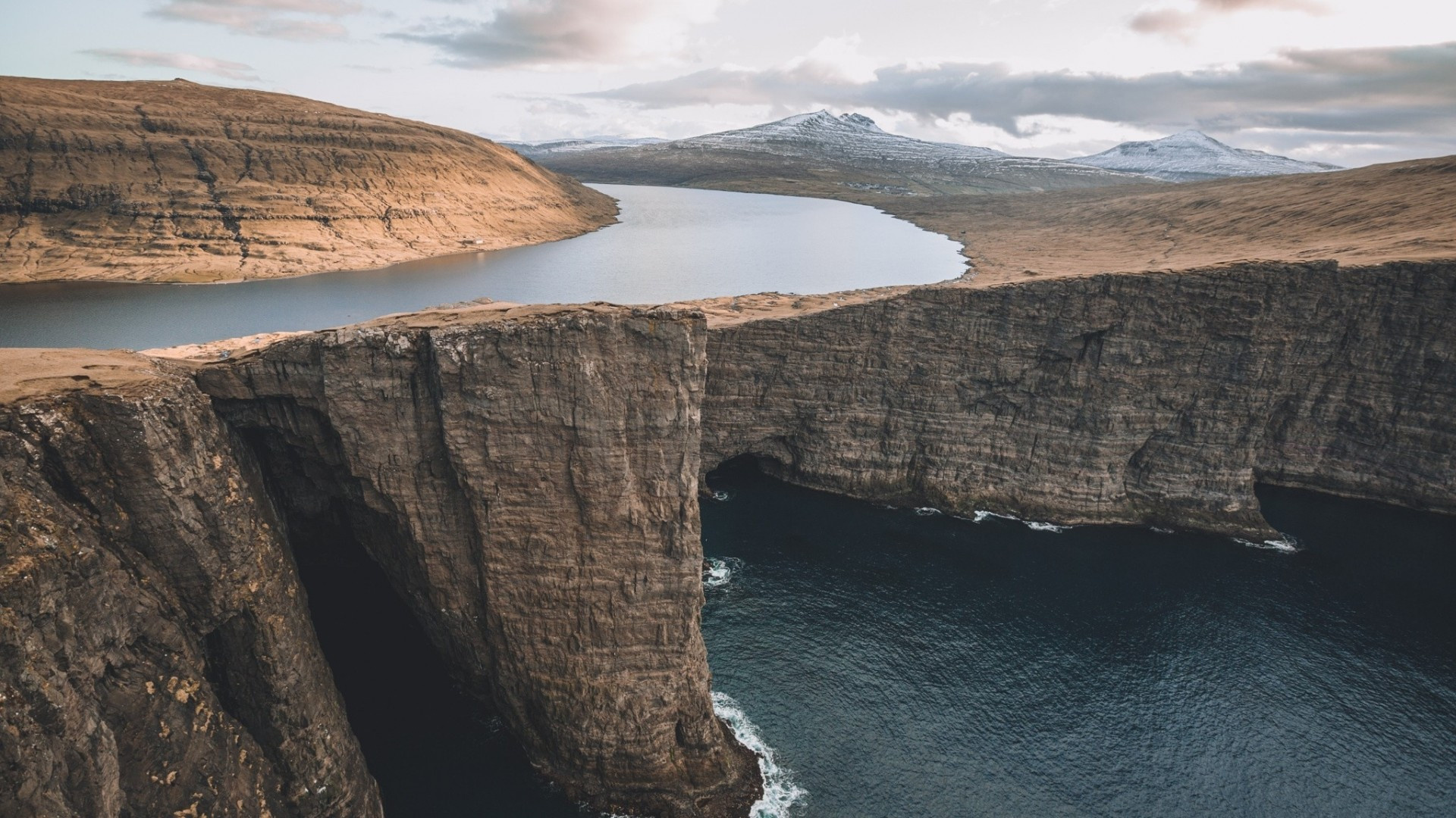 Faroe Islands, Norwegian rocks, Hilly landscapes, Ocean views, 1920x1080 Full HD Desktop