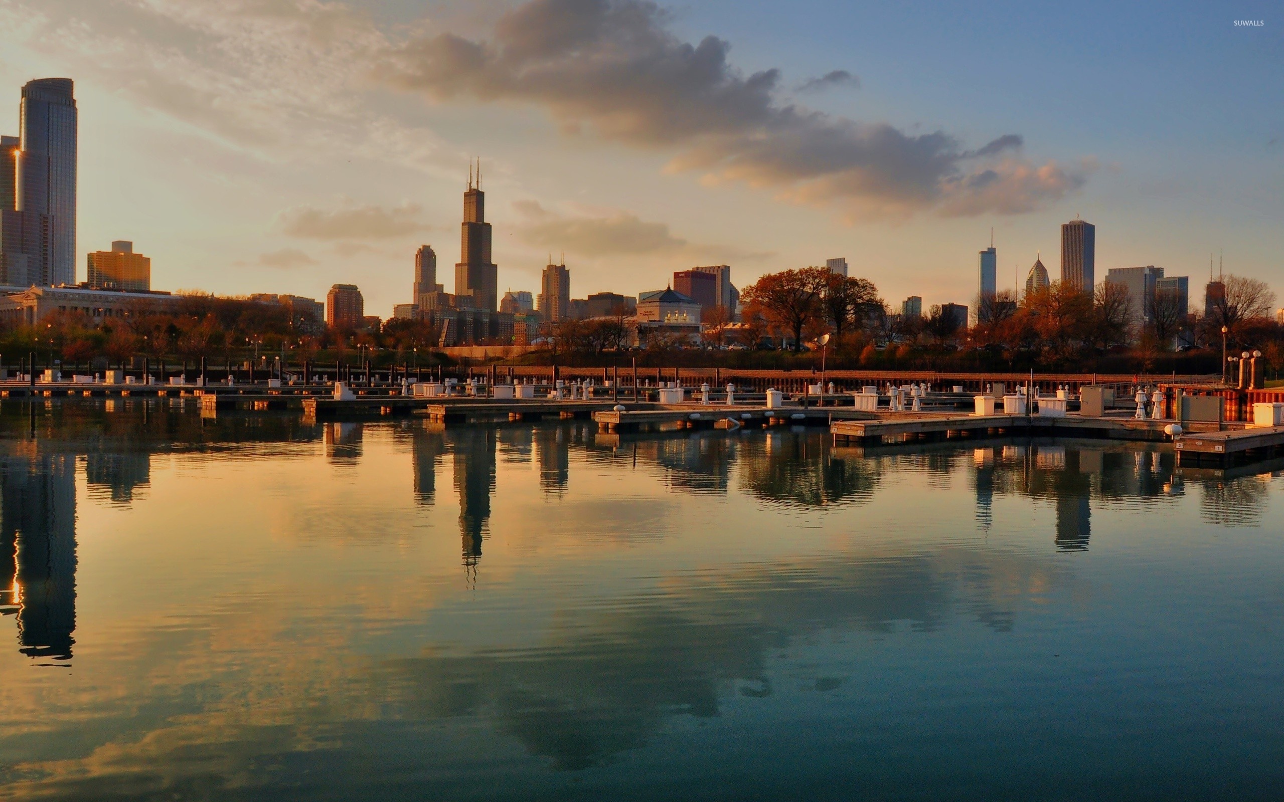 Chicago skyline, Wallpaper world, 2560x1600 HD Desktop
