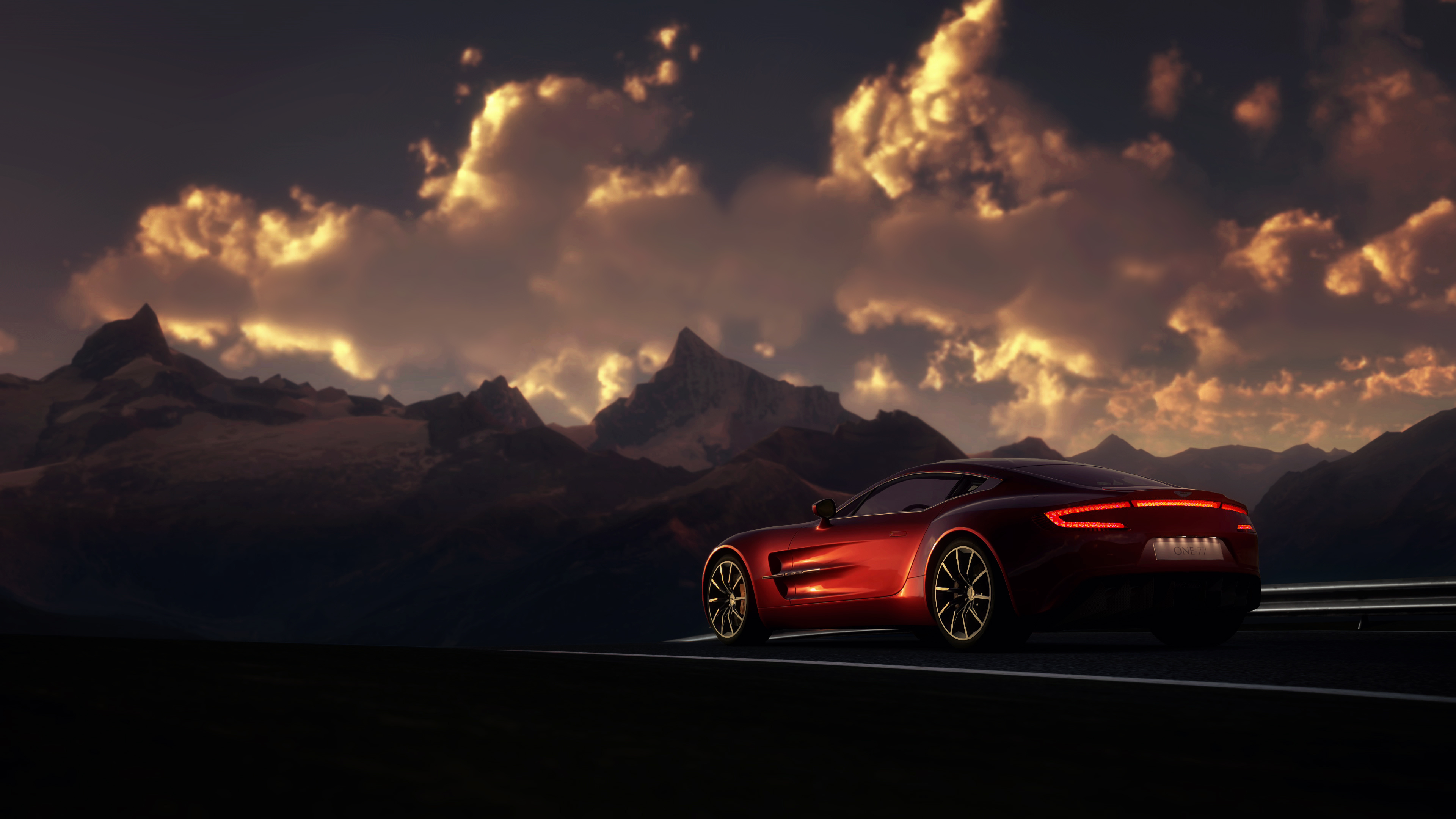 Aston Martin One-77, Gran Turismo 6 HD game, Luxury car beauty, 3840x2160 4K Desktop