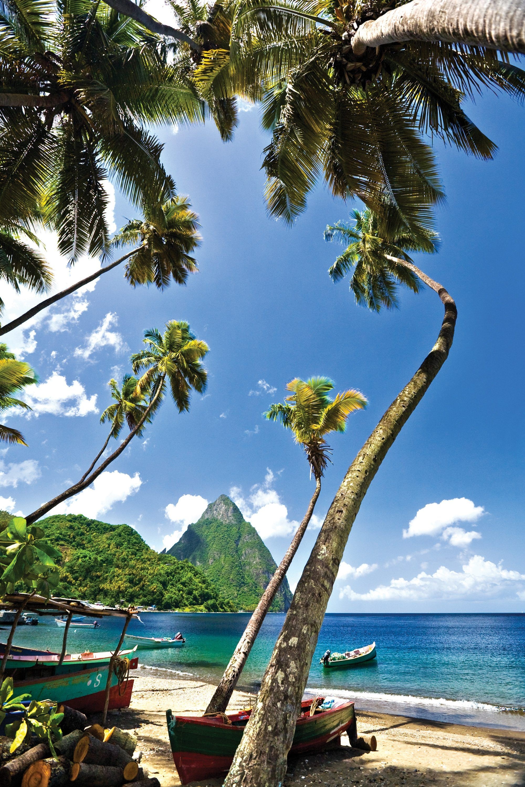 St. Lucia celebrity getaway, Beach travel, Tropical paradise, 2000x3000 HD Handy
