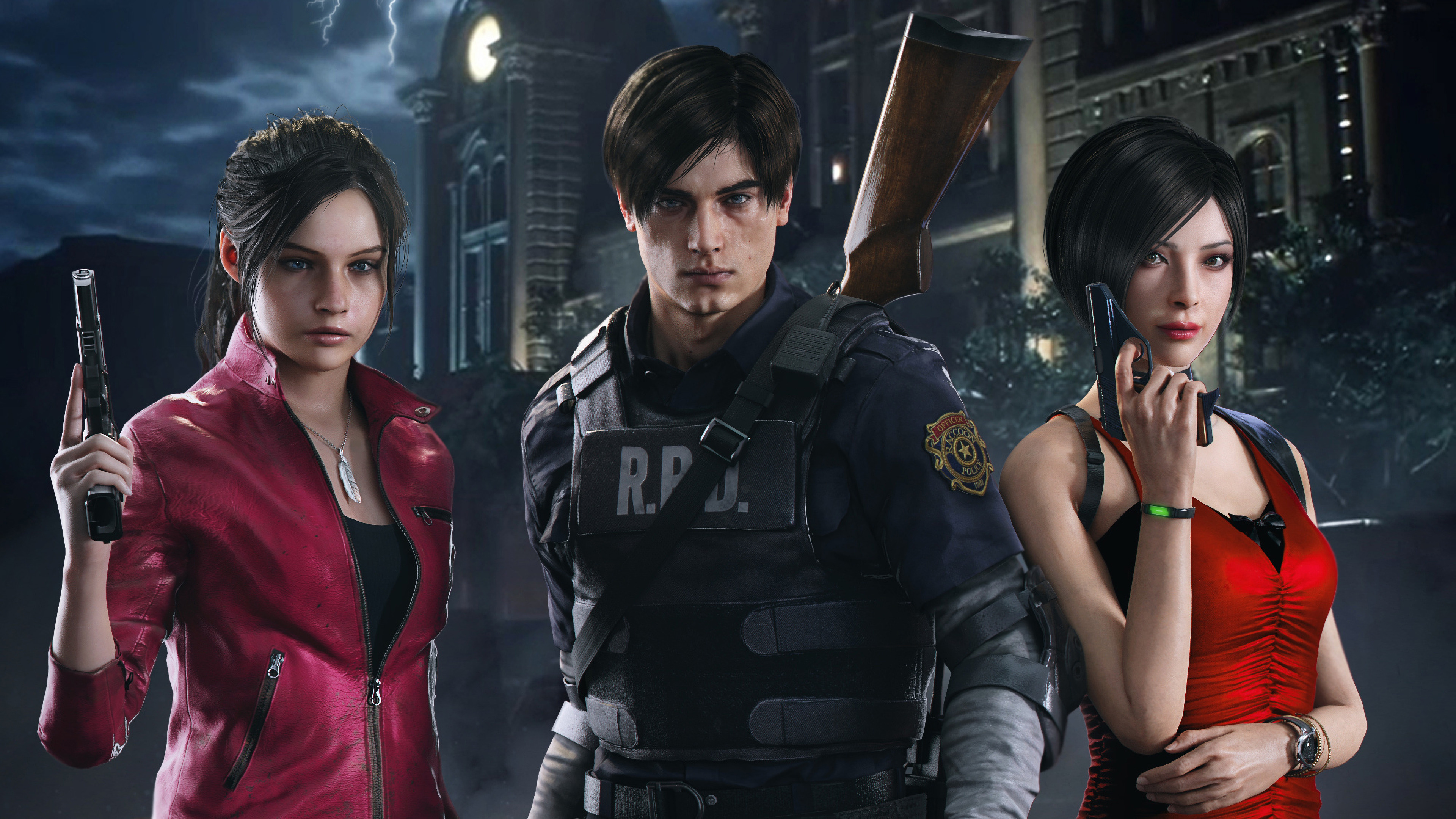 Resident Evil 2 characters, 4K wallpaper, Gaming, 3840x2160 4K Desktop