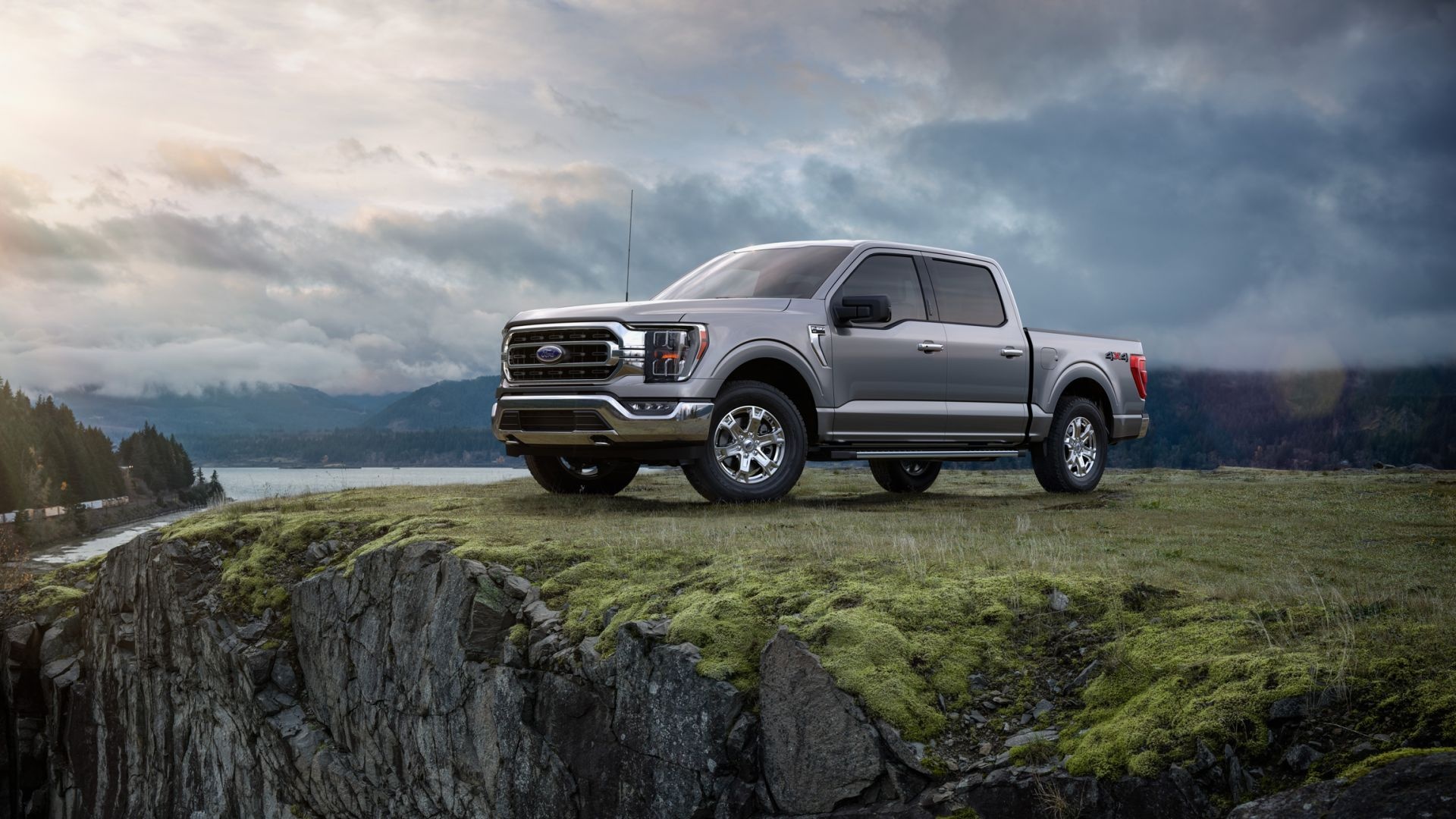 Ford Pickup: Available in a variety of models, including the F-150, F-250, F-350, and F-450. 1920x1080 Full HD Background.