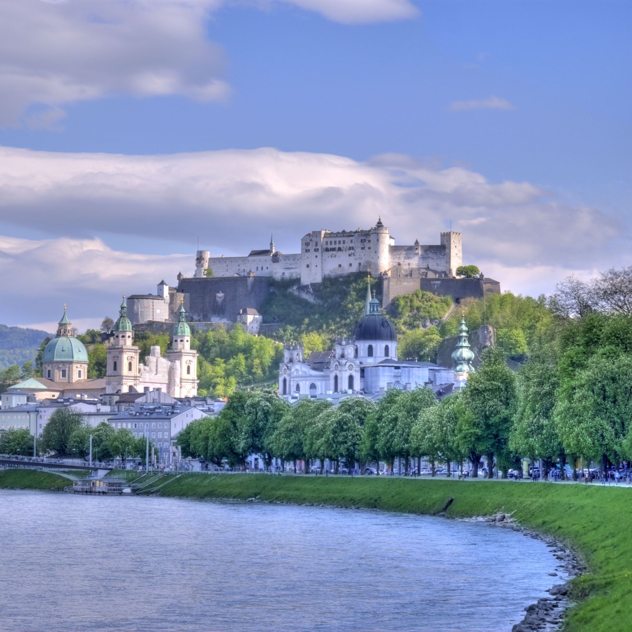 Hohensalzburg Fortress, Salzburg, Austria, Salzburg Fortress, 2050x2050 HD Phone