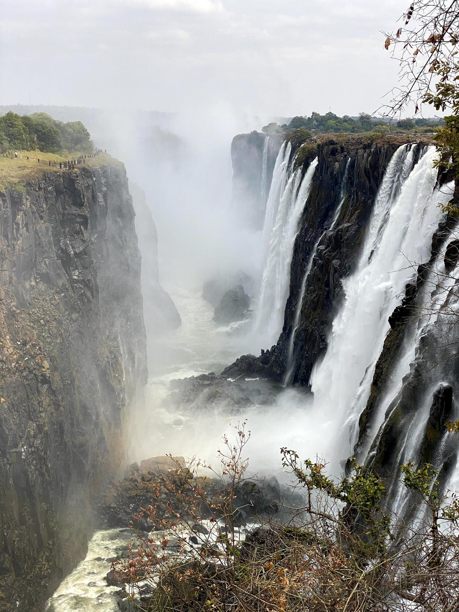 Victoria Falls: Zambia, Waterfall, Natural landscape, Africa. 1500x2000 HD Background.