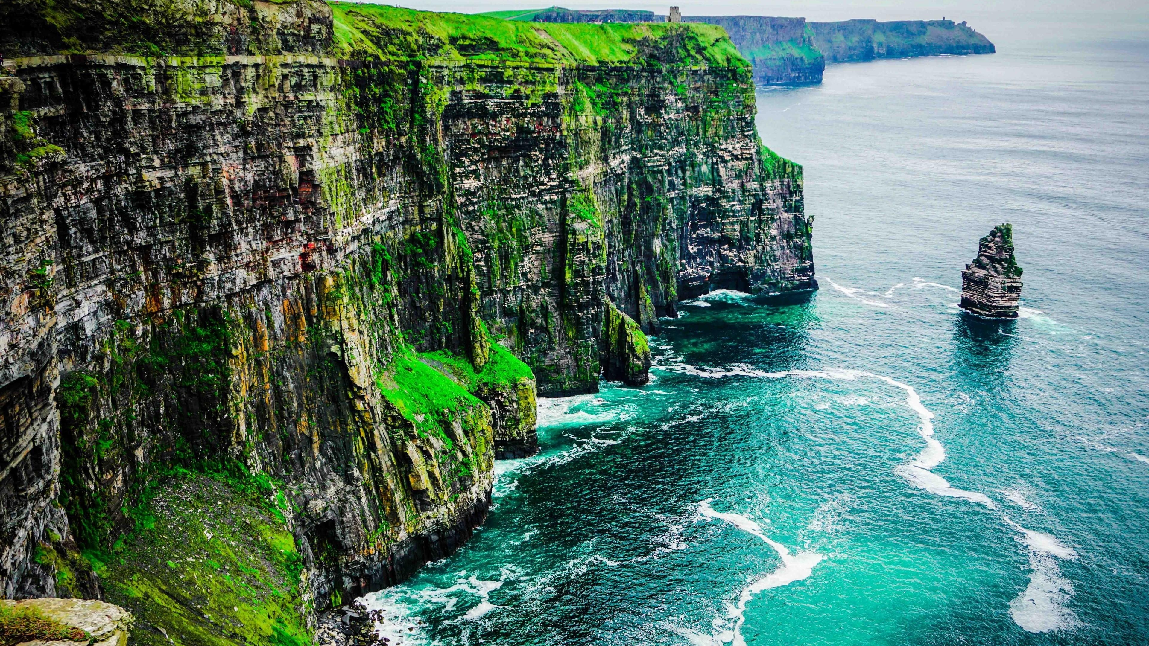 Aran Islands, Cliffs of Moher, Ireland background, 3840x2160 4K Desktop
