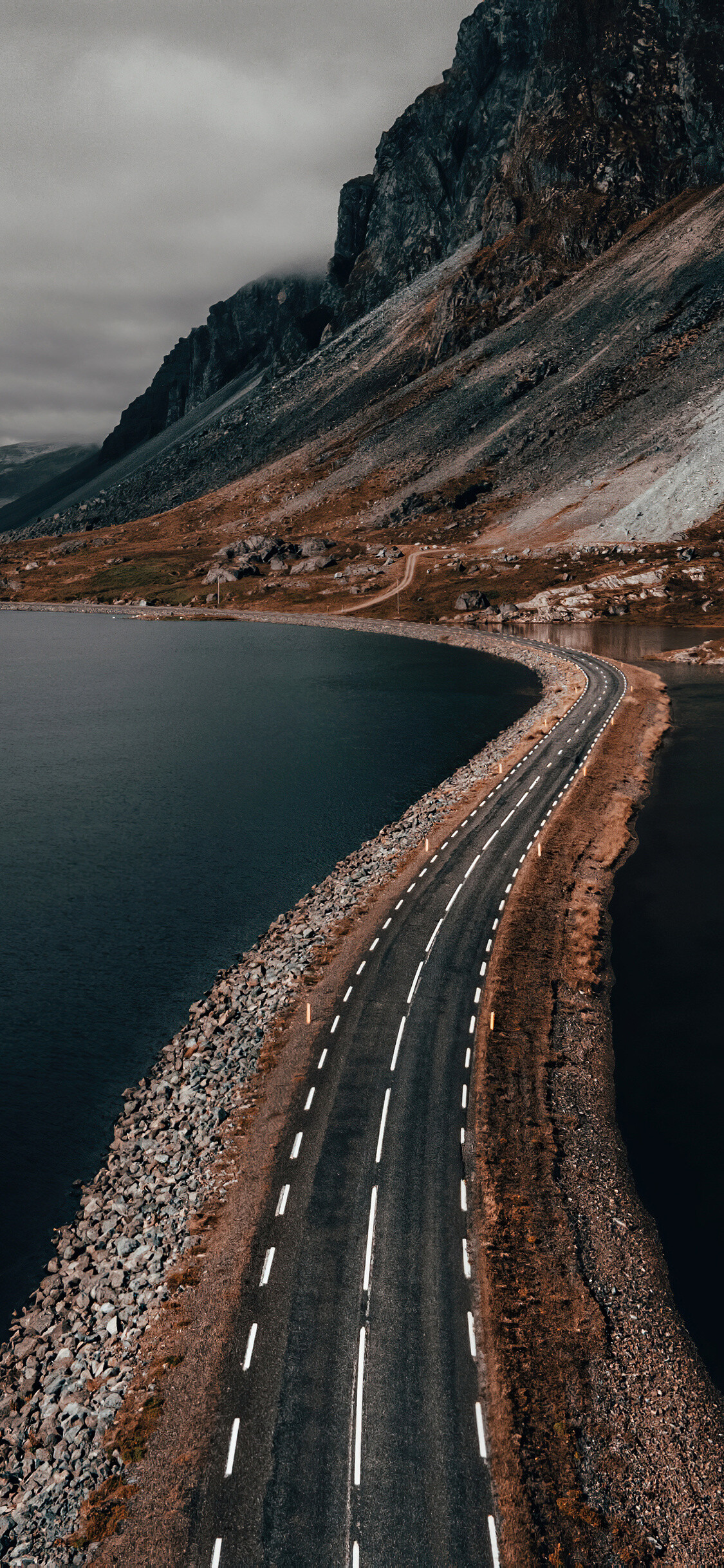 Norway: The Atlantic Road, The country shares a border with Finland, Russia, and Sweden. 1130x2440 HD Wallpaper.