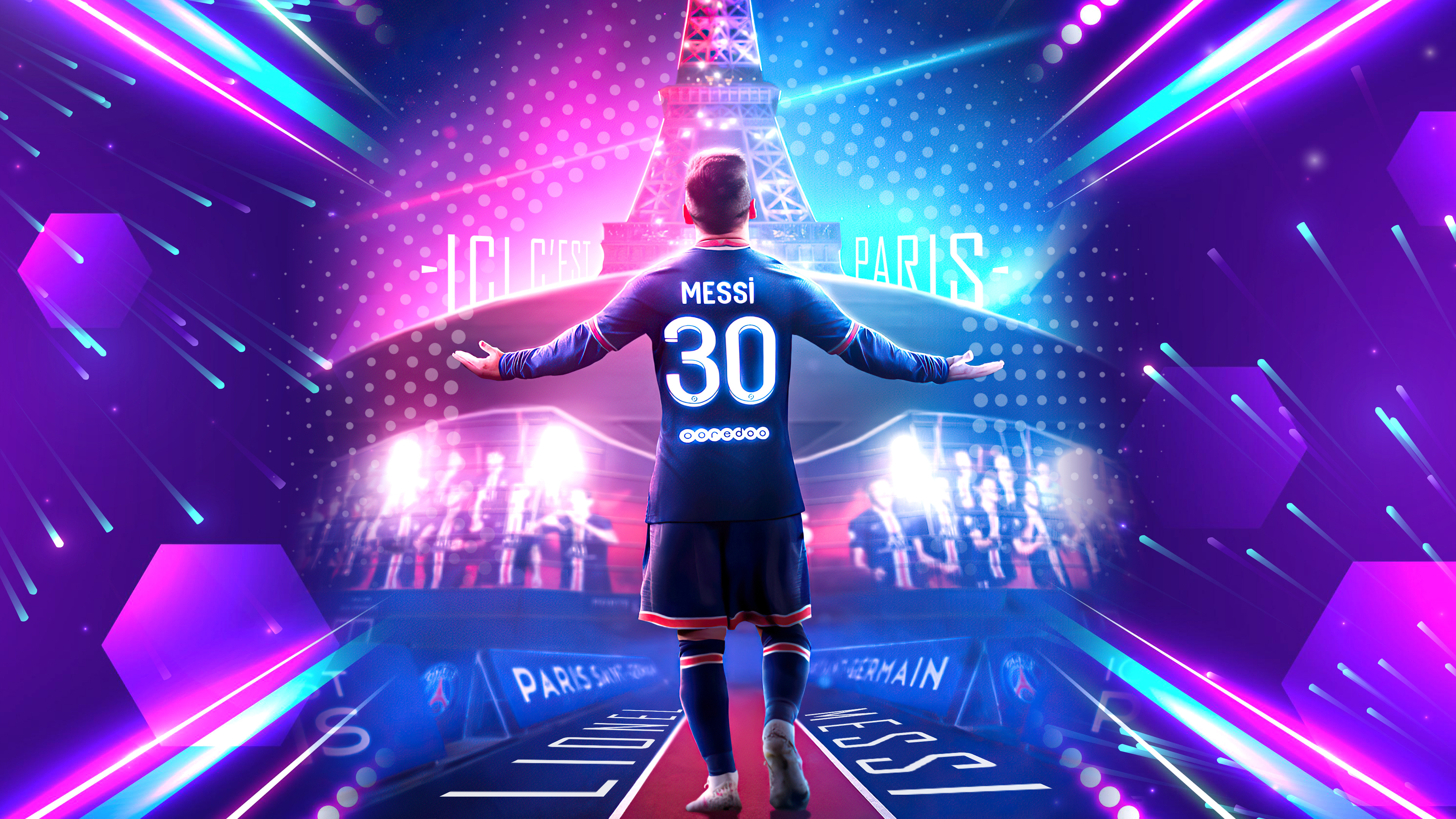 Paris Saint-Germain: Soccer, Lionel Messi, PSG, Football. 3840x2160 4K Wallpaper.