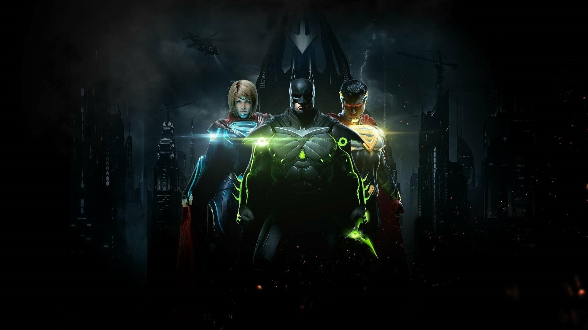 Injustice: An action fighting video game based on the DC Comics universe. 1920x1080 Full HD Background.