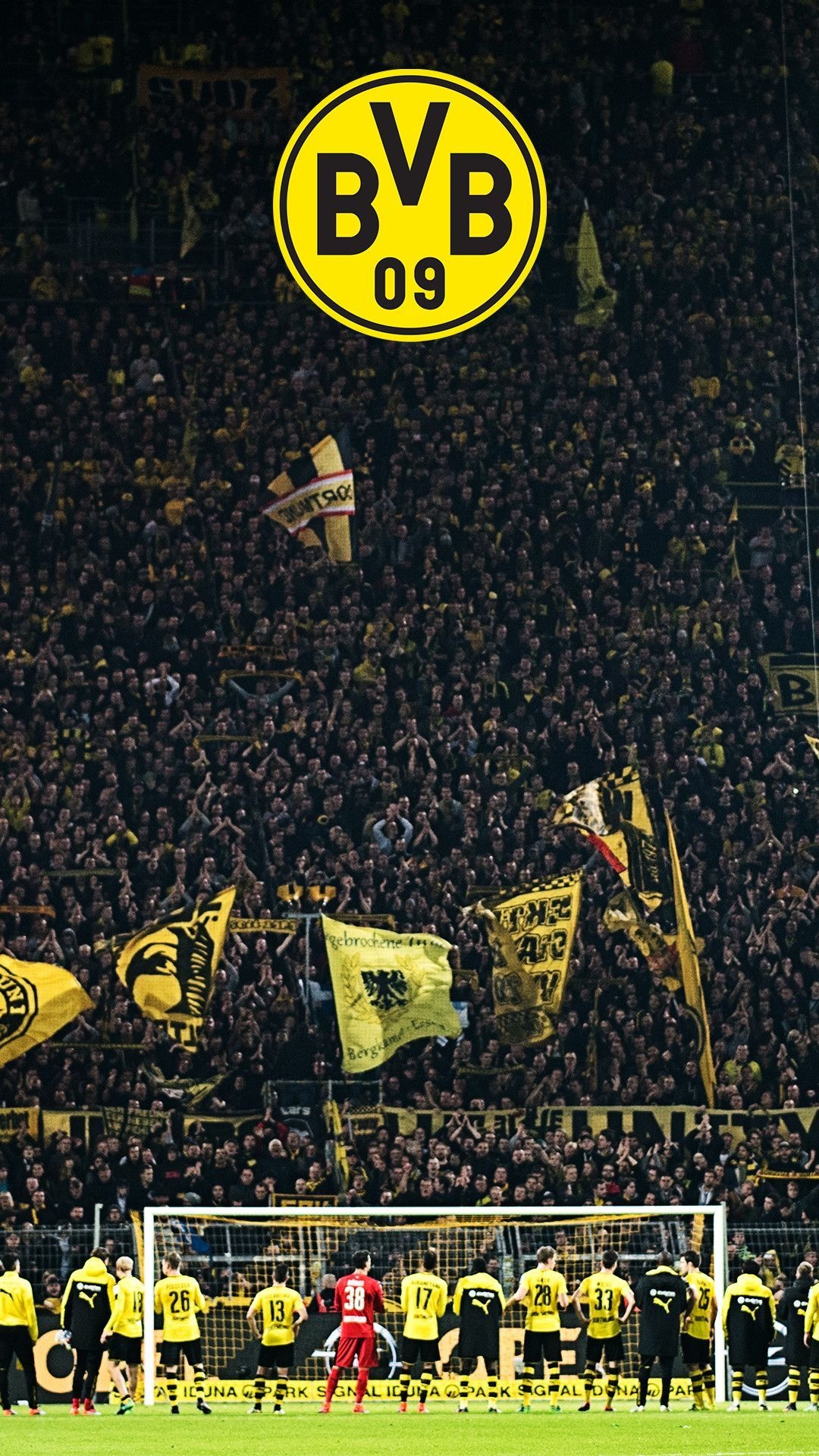Borussia Dortmund: The second richest sports club in Germany. 1080x1920 Full HD Wallpaper.