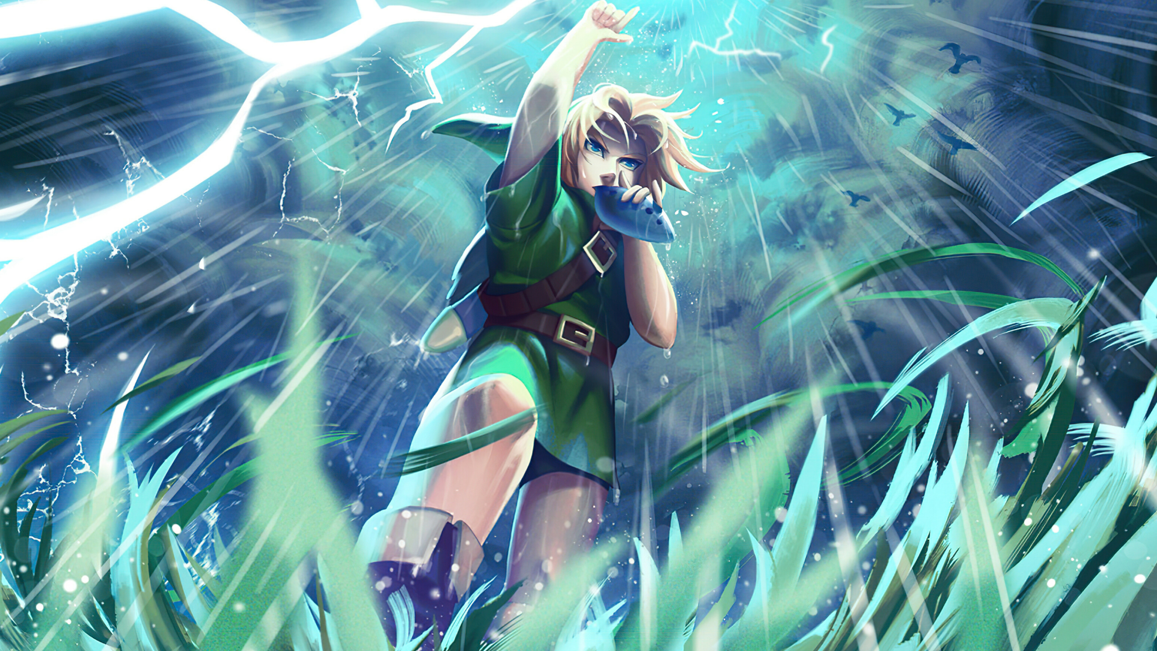 The Legend of Zelda: Song Of Storms, Games, Ocarina of Time. 3840x2160 4K Background.