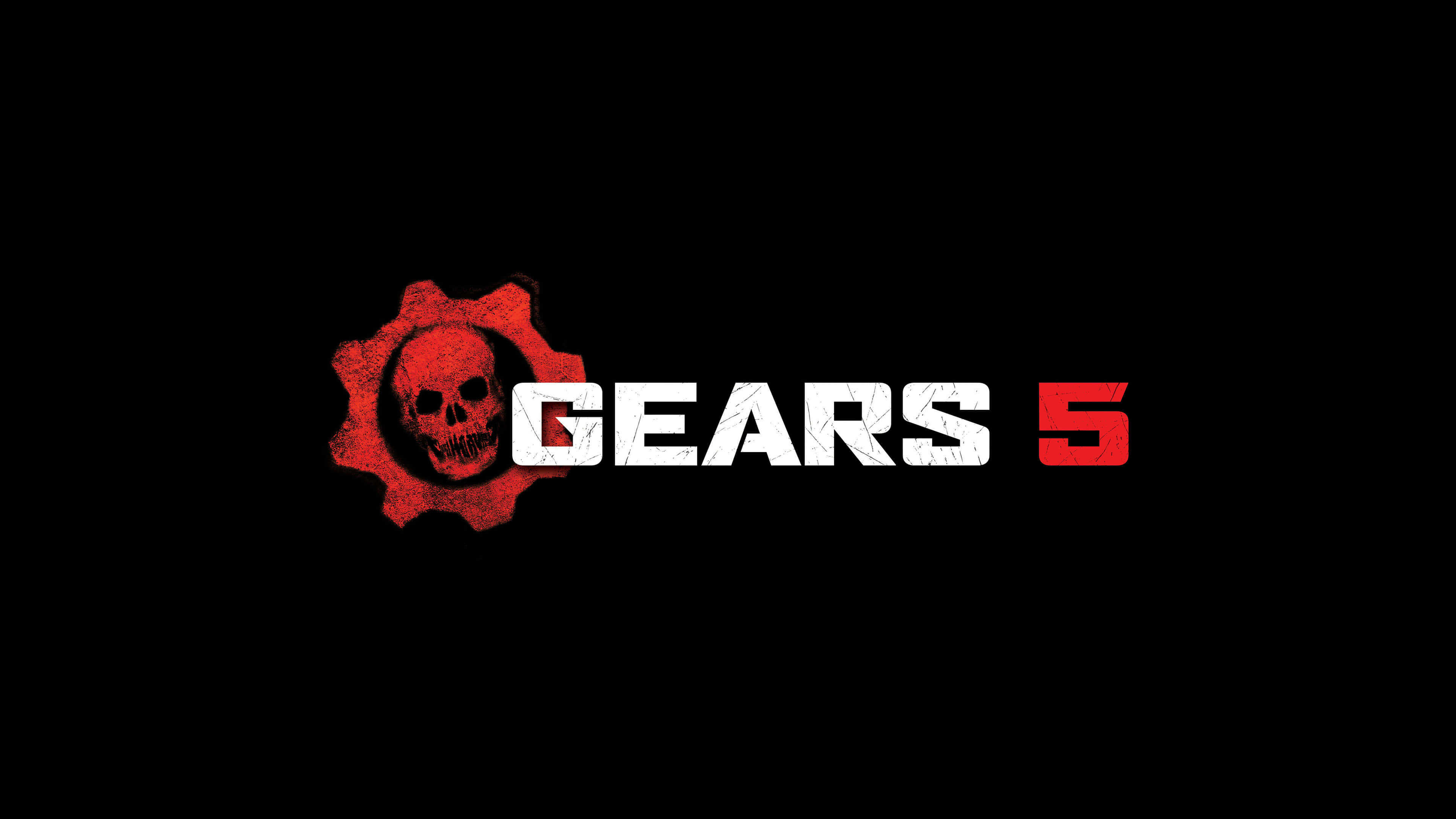 Gears 5 logo wallpaper, UHD 4K resolution, Distinctive branding, Gaming connection, 3840x2160 4K Desktop
