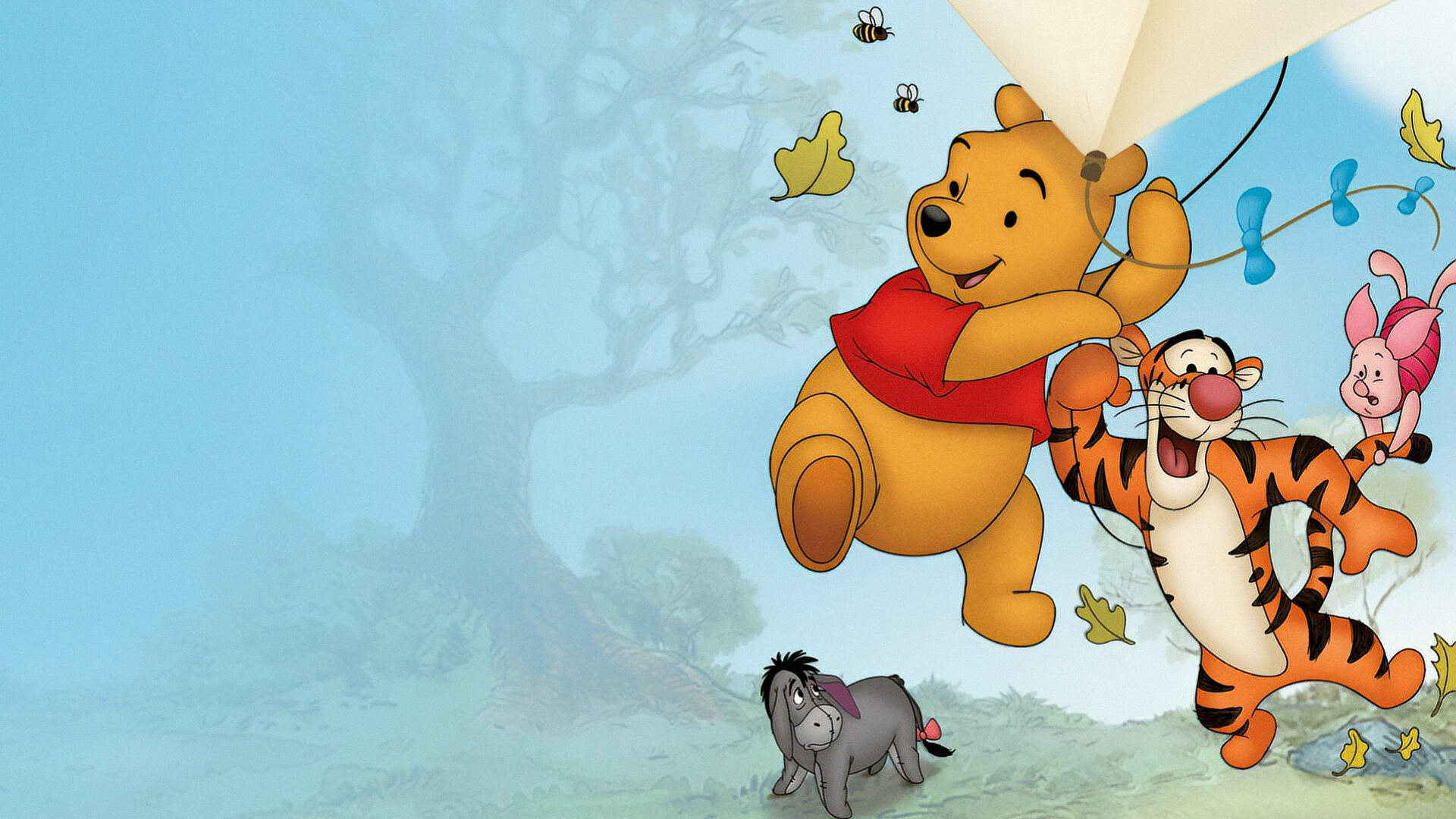 The Many Adventures of Winnie the Pooh: Released in 1977, this musical anthology is comprised of three previously released animated featurettes, Animated cartoon. 1920x1080 Full HD Background.