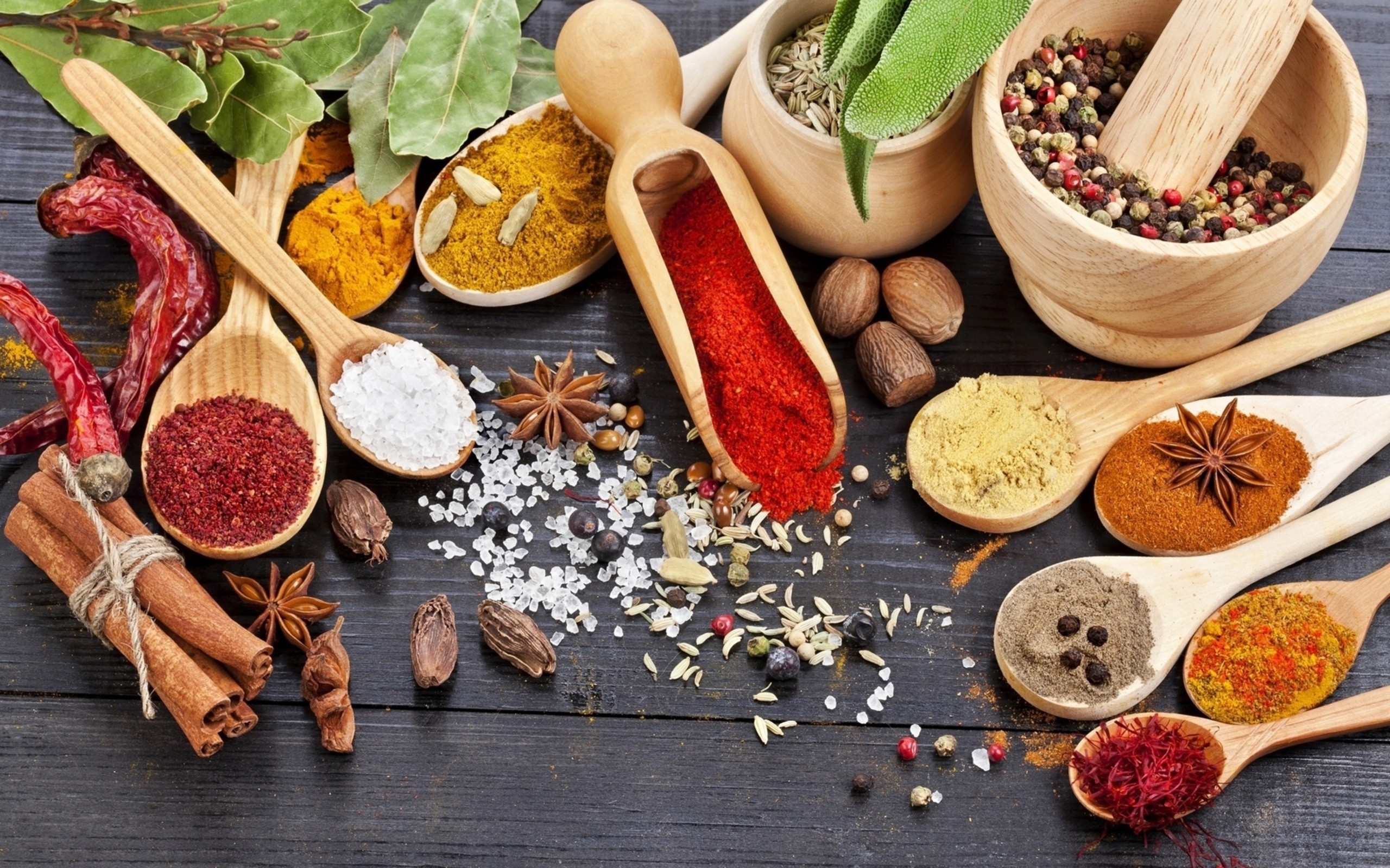 Food seasoning, Spices wallpapers, Aromatic herbs, Culinary inspiration, 2560x1600 HD Desktop