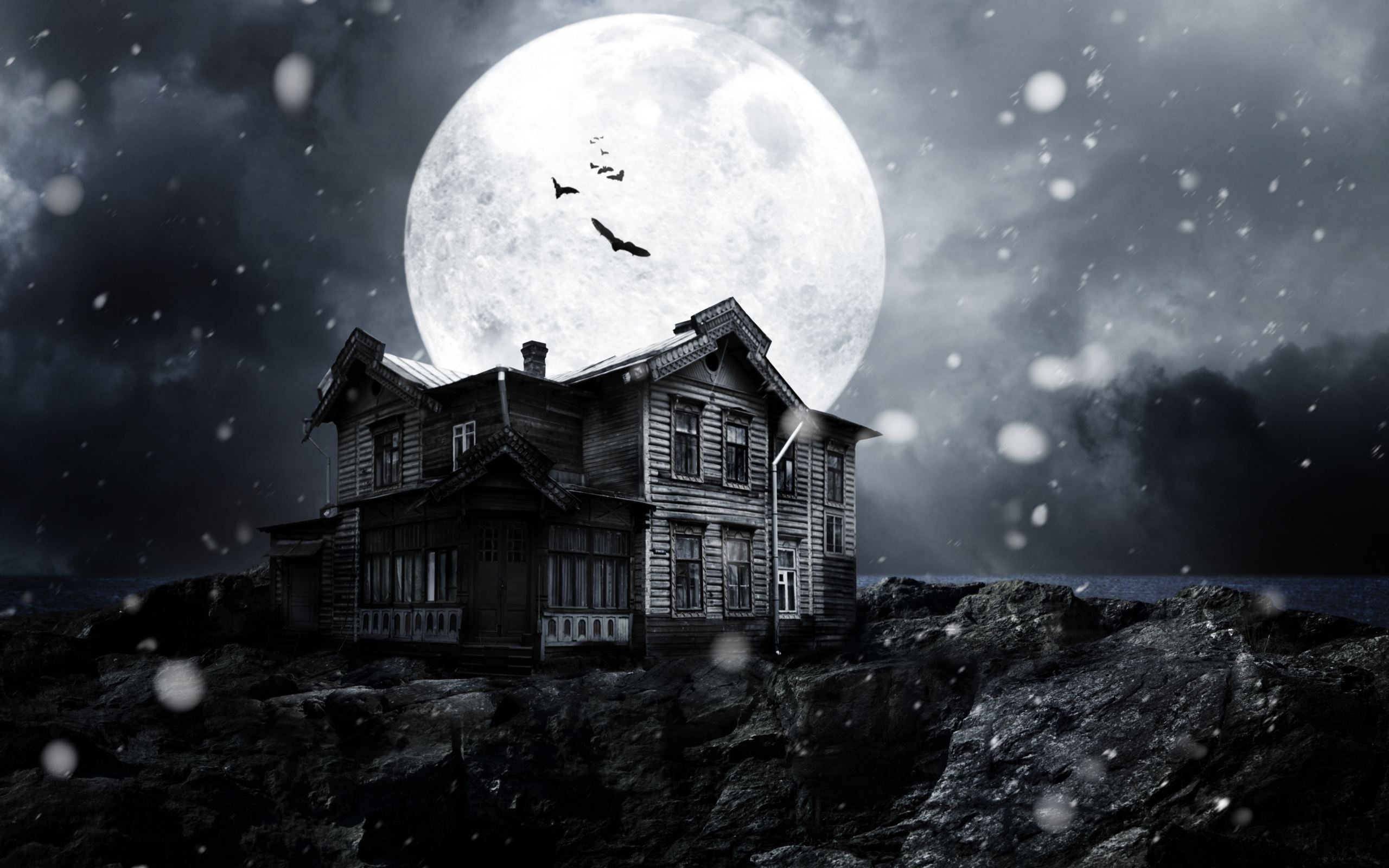 Horror house, Frightening imagery, Creepy setting, Disturbing vibe, 2560x1600 HD Desktop