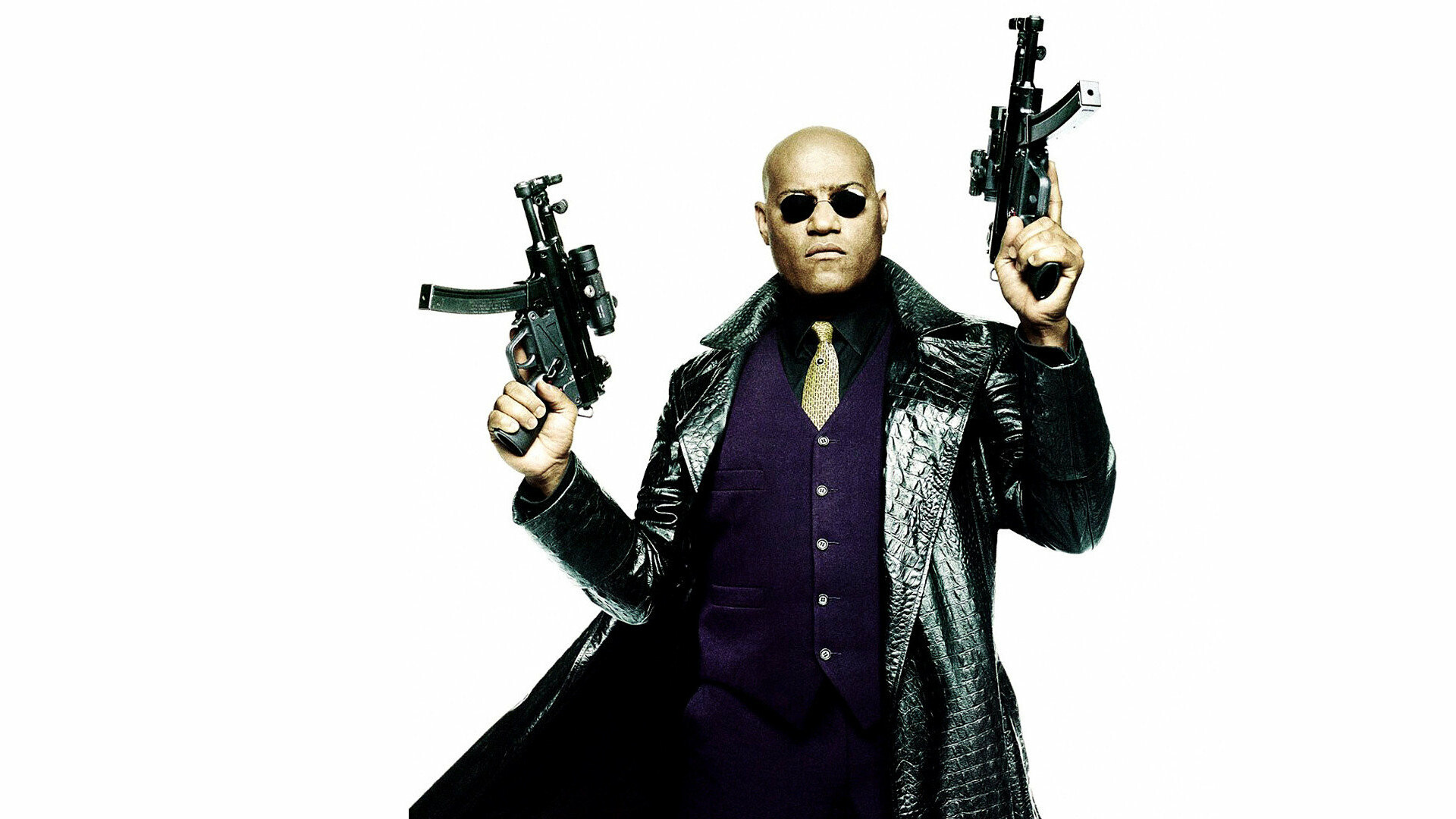 Matrix Franchise: Morpheus, Portrayed by Laurence Fishburne in the first three films. 1920x1080 Full HD Wallpaper.