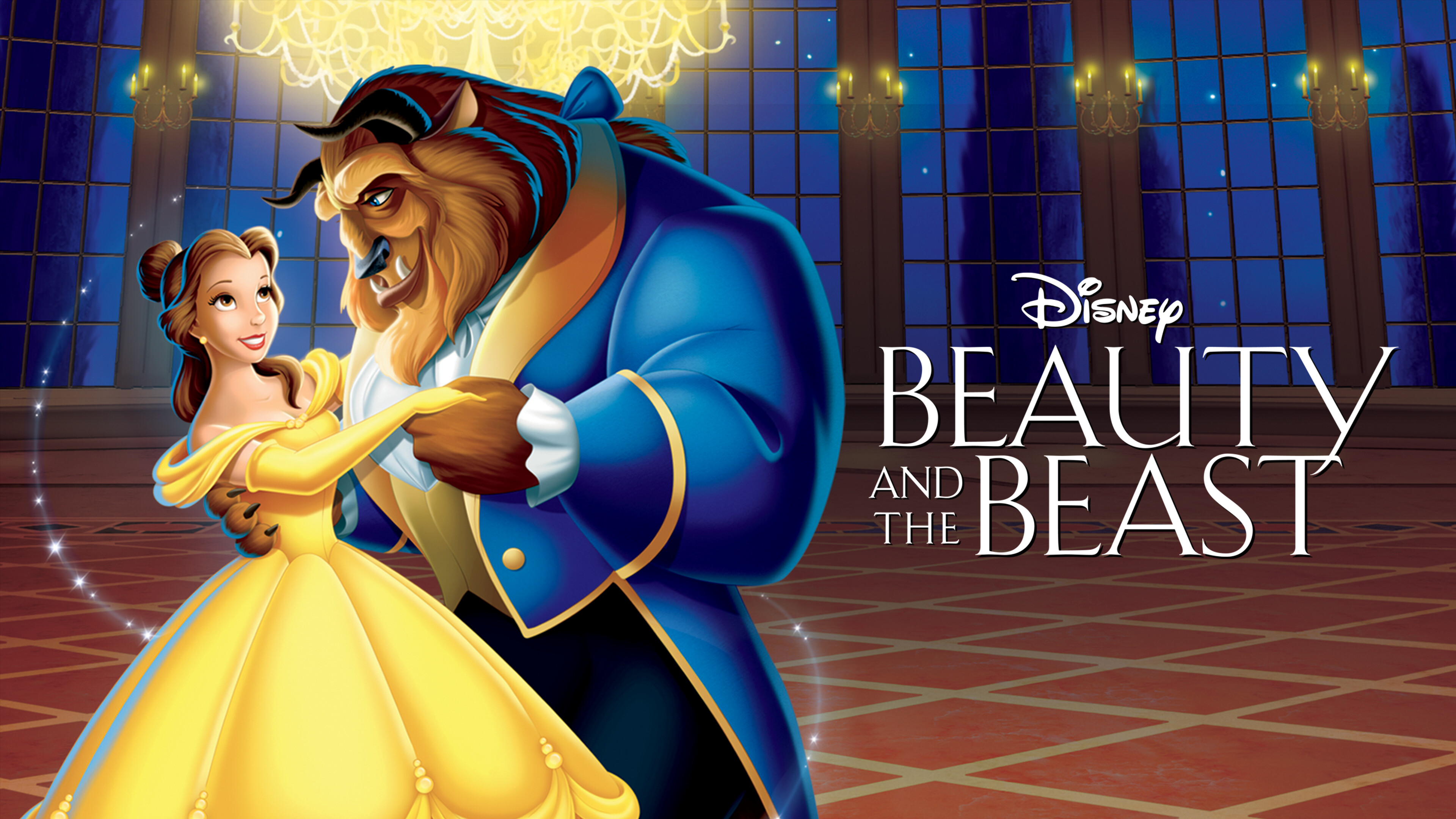Beauty and the Beast: A 1991 American animated musical romantic fantasy film produced by Walt Disney Feature Animation. 3840x2160 4K Wallpaper.