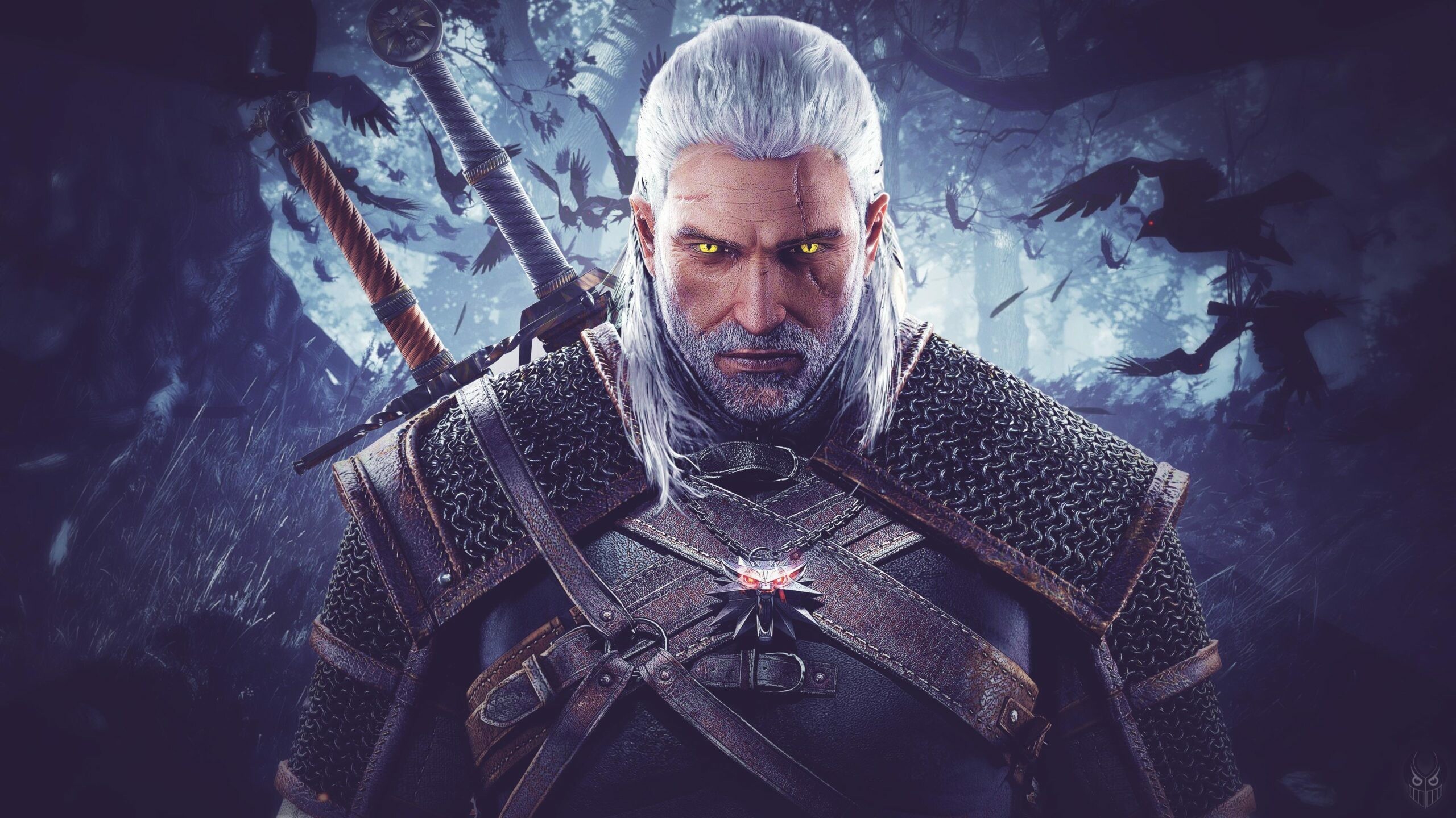 The Witcher (Game): Geralt, A magical mutant made for hunting and killing monsters. 2560x1440 HD Background.