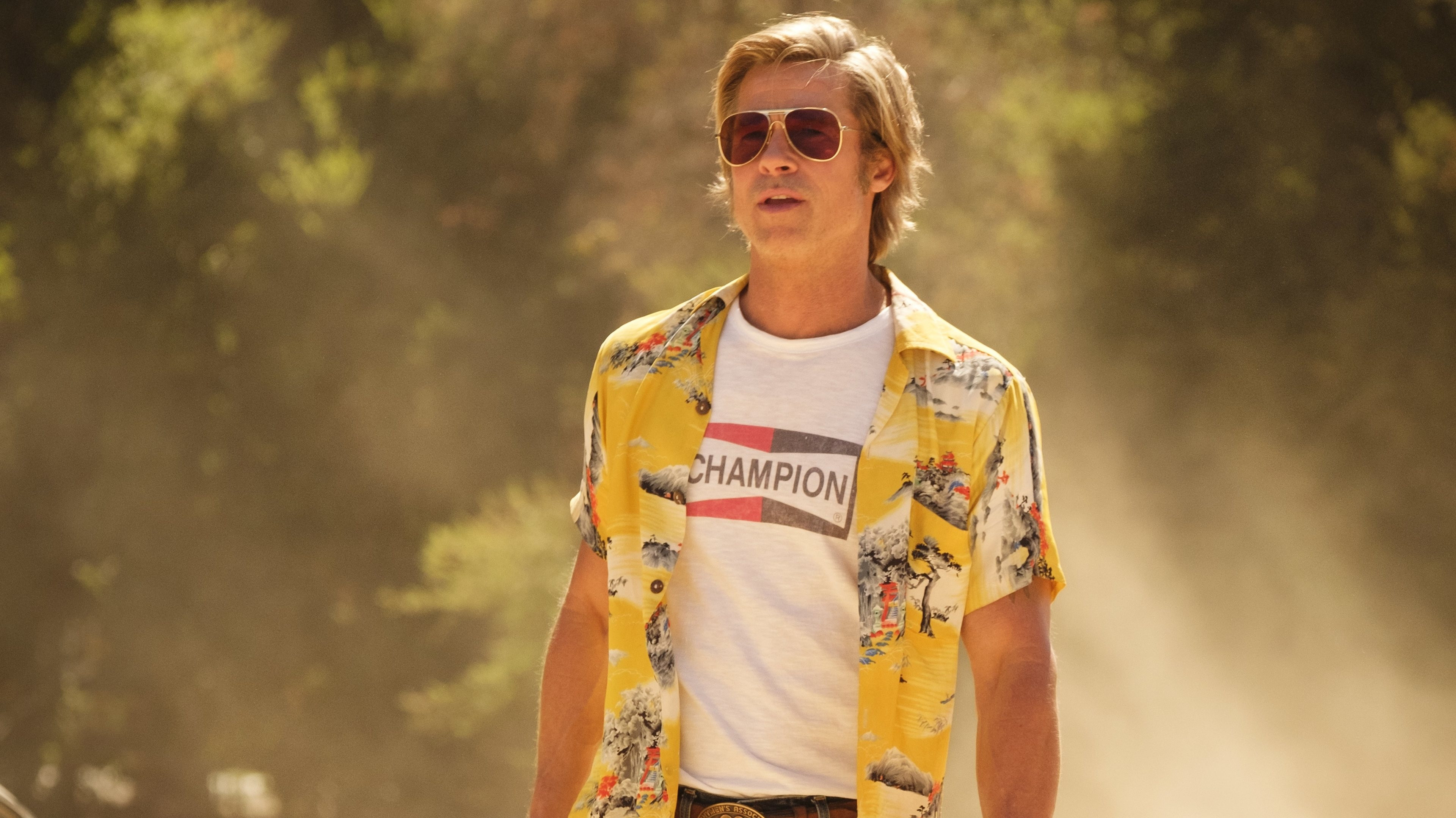 Brad Pitt: Cliff Booth, One of the greatest Quentin Tarantino's characters. 3840x2160 4K Wallpaper.