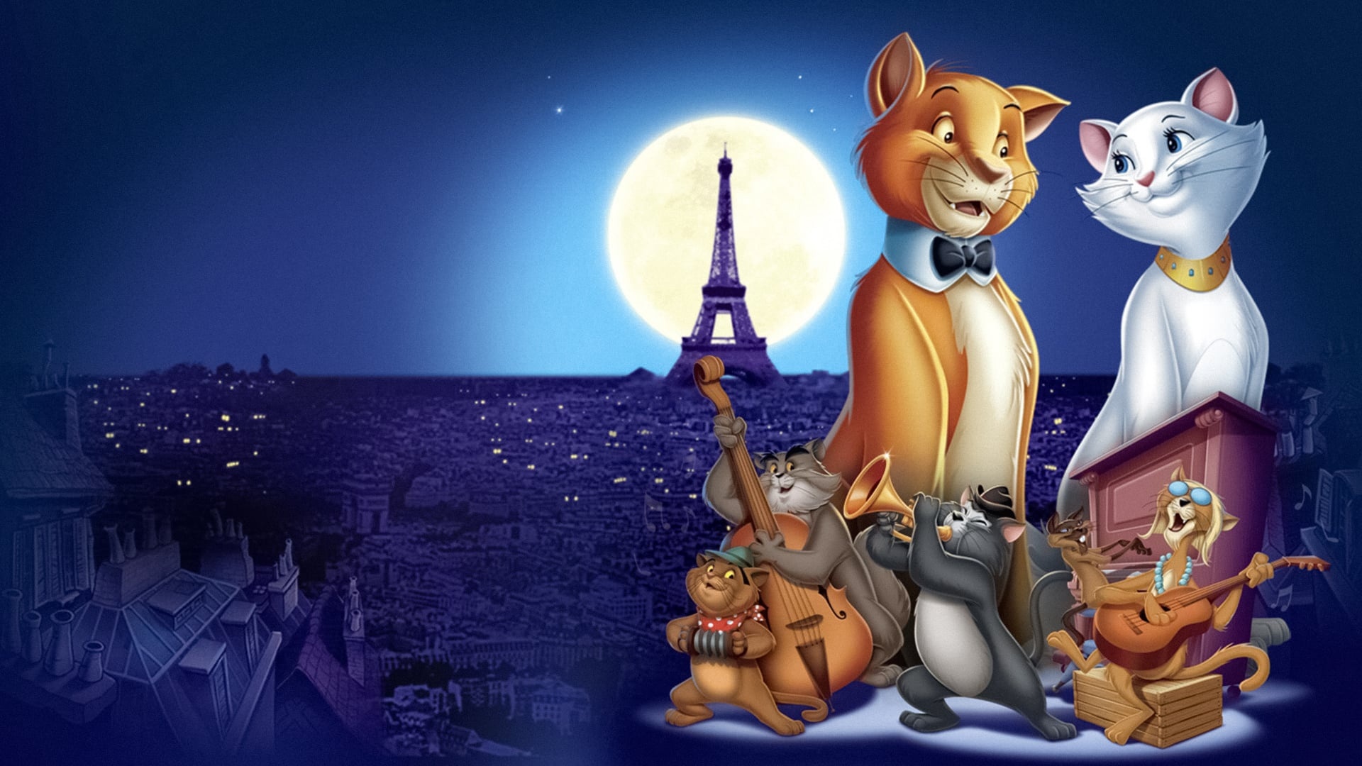 Glamorous aristocats, Disney wallpaper, Animated feline fun, 1920x1080 Full HD Desktop