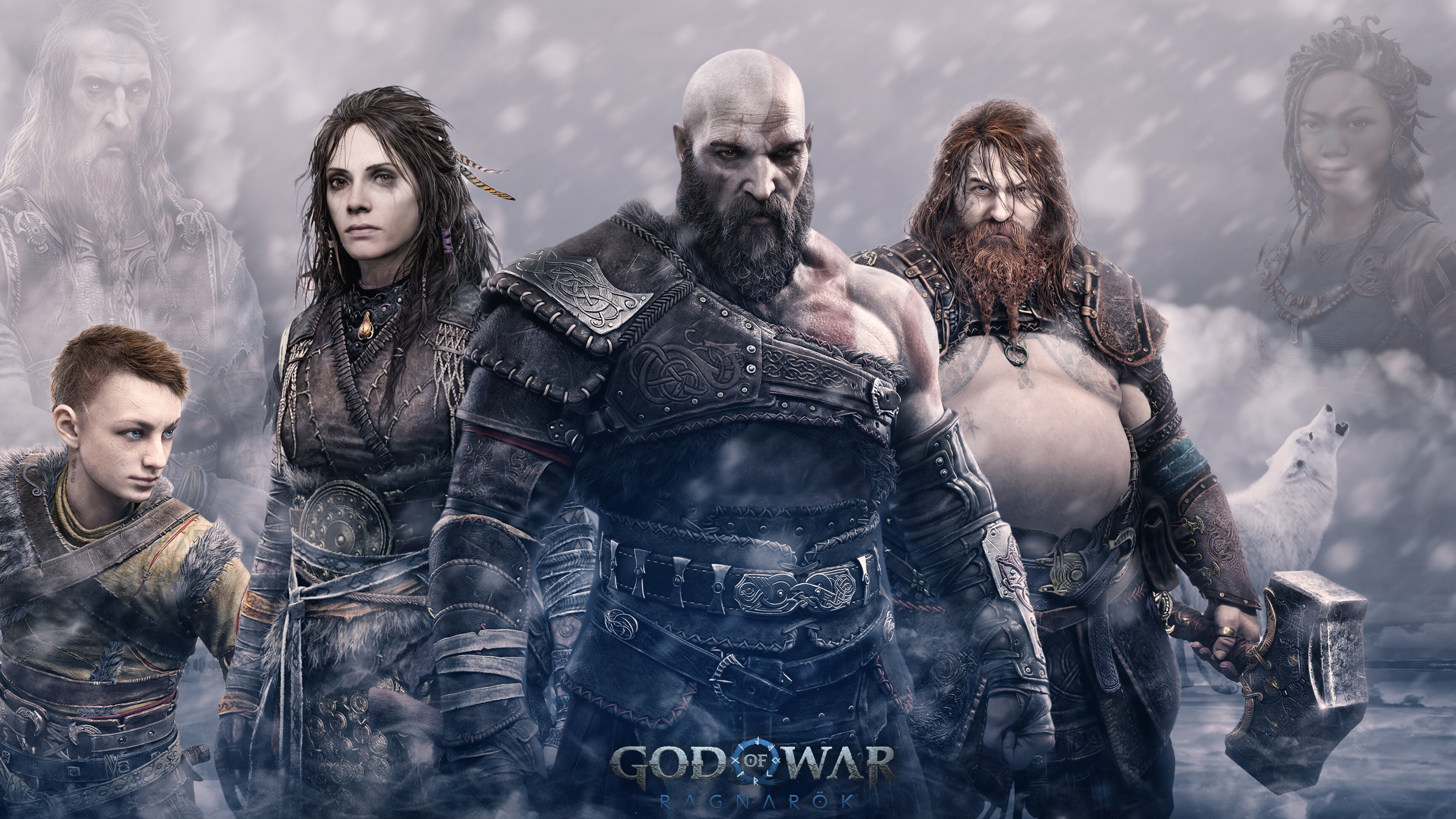 God of War: Ragnarok: The game is loosely based on Norse mythology, Kratos. 3840x2160 4K Wallpaper.