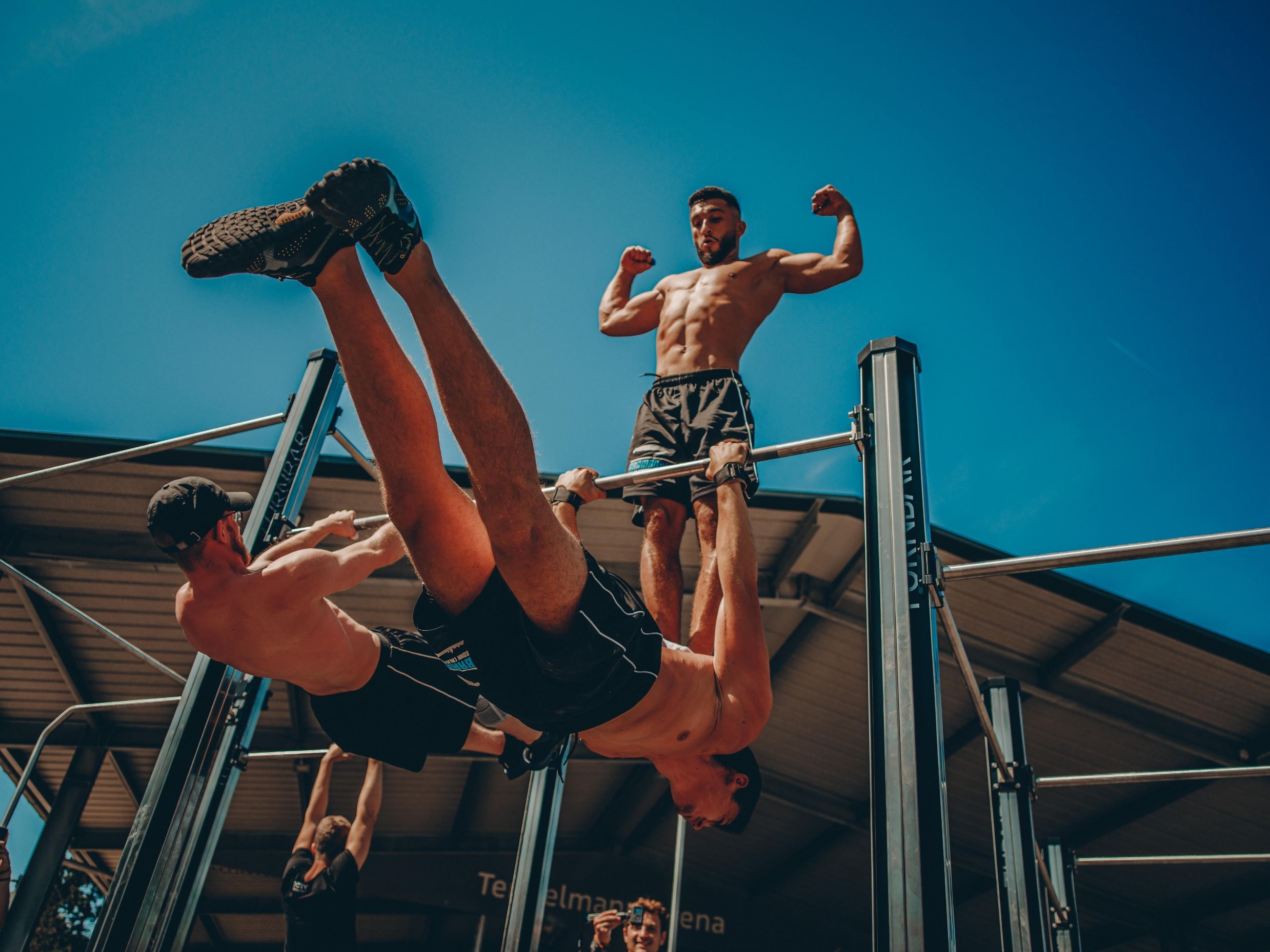 Calisthenics: Co-operative training, Two or more participants help each other to perform the exercise. 2480x1860 HD Wallpaper.