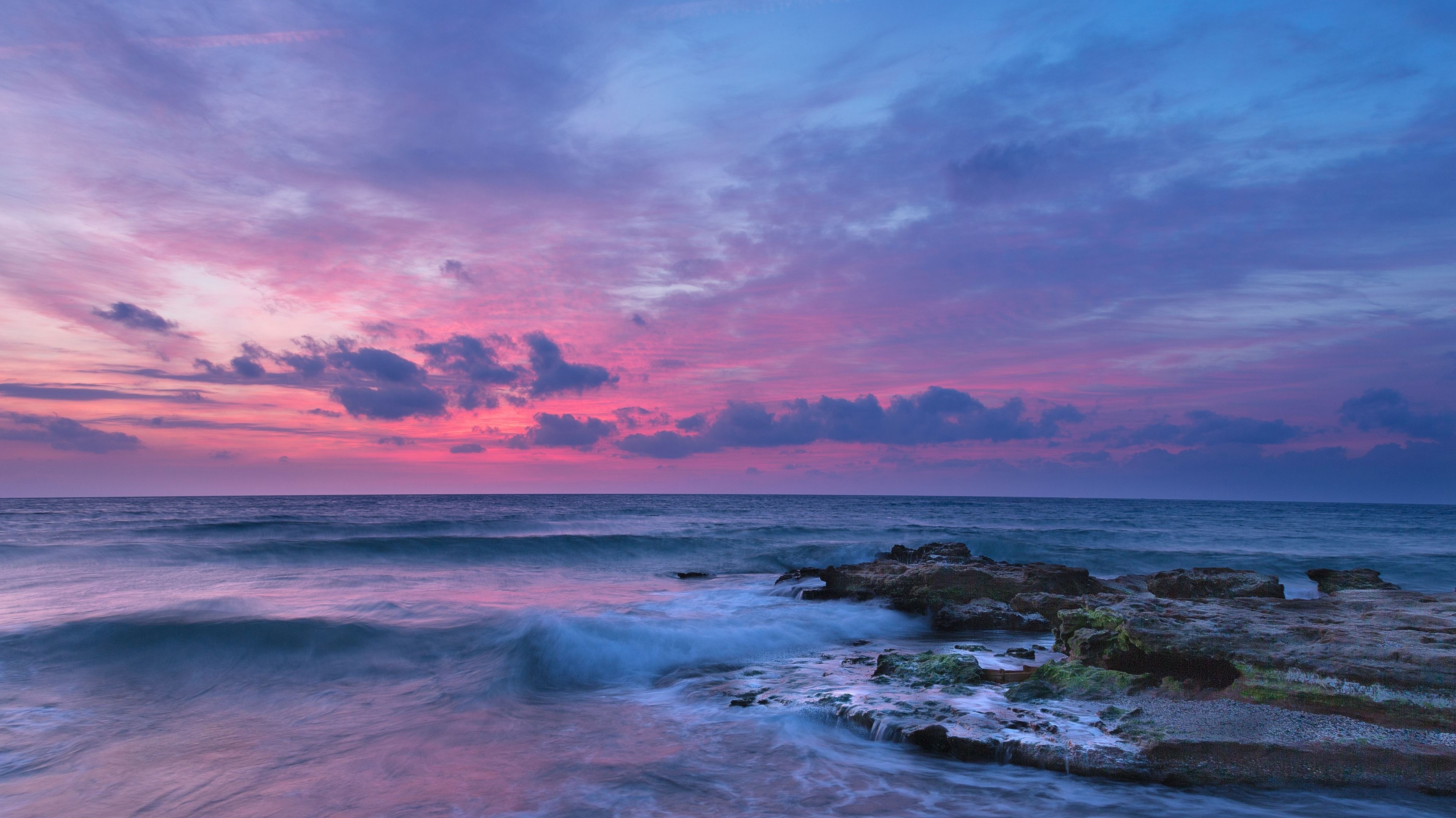 Bismarck Sea, Cloud-filled skies, Oceanic beauty, Mesmerizing wallpapers, 3840x2160 4K Desktop