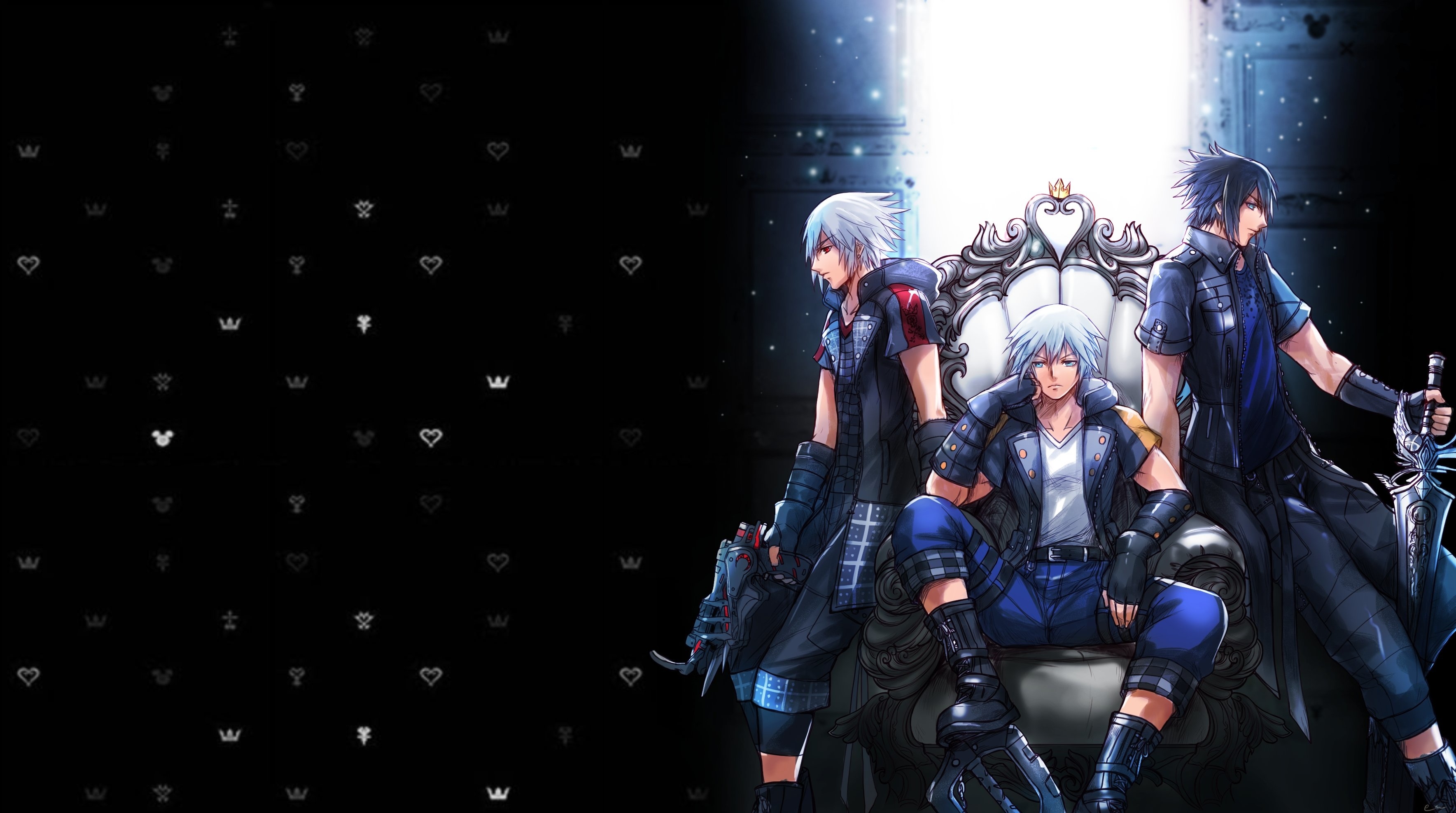 Final kingdom. Kingdom Hearts Final Fantasy. Kingdom Hearts Рику и Ноктис. Kingdom Hearts 4. Файнал фэнтези 16.