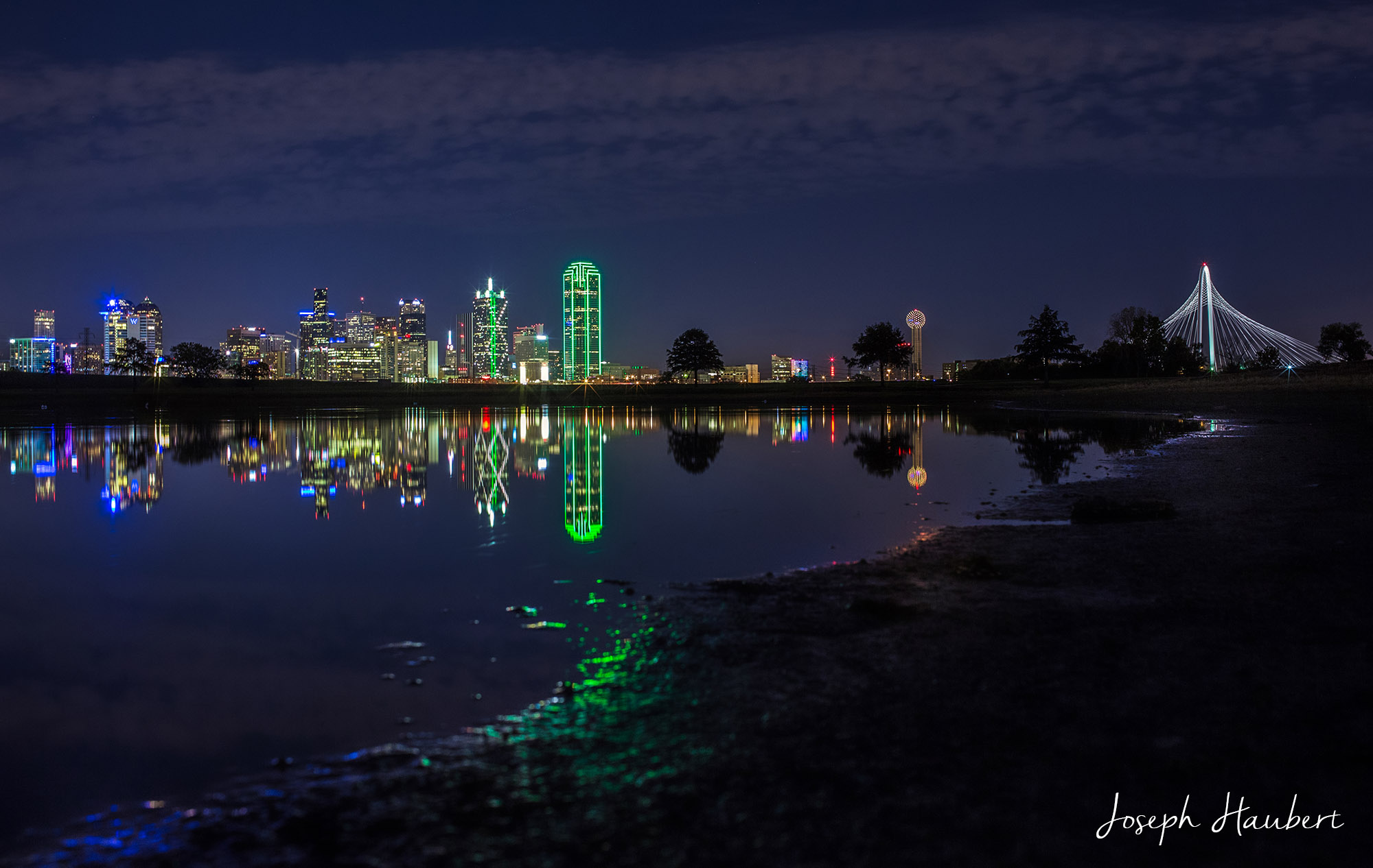 Dallas Skyline, Joseph Haubert photography, Night photography, Dallas cityscape, 2000x1270 HD Desktop